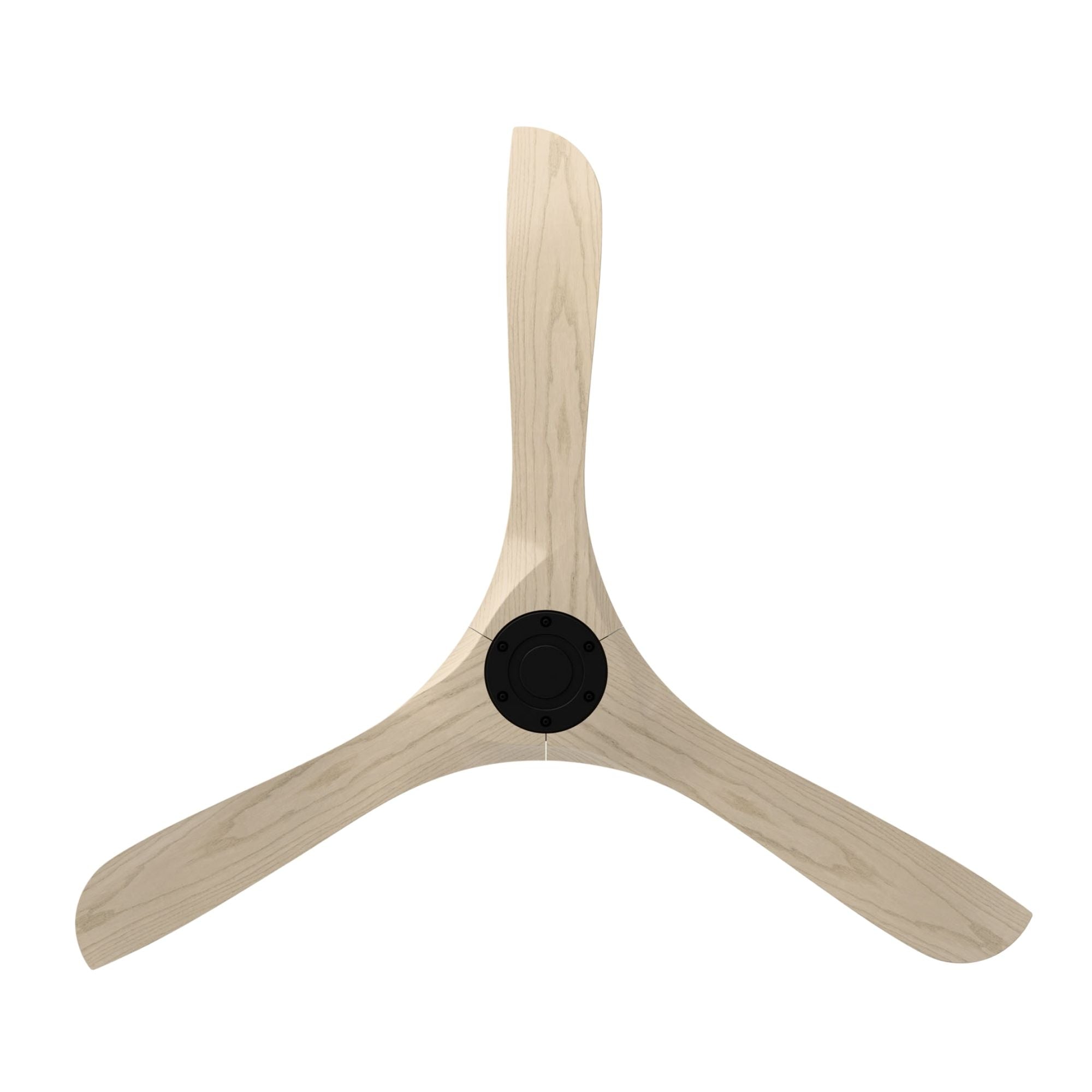 Modern Forms Carve 60" Smart Ceiling Fan, Matte Black with White Oak Blades