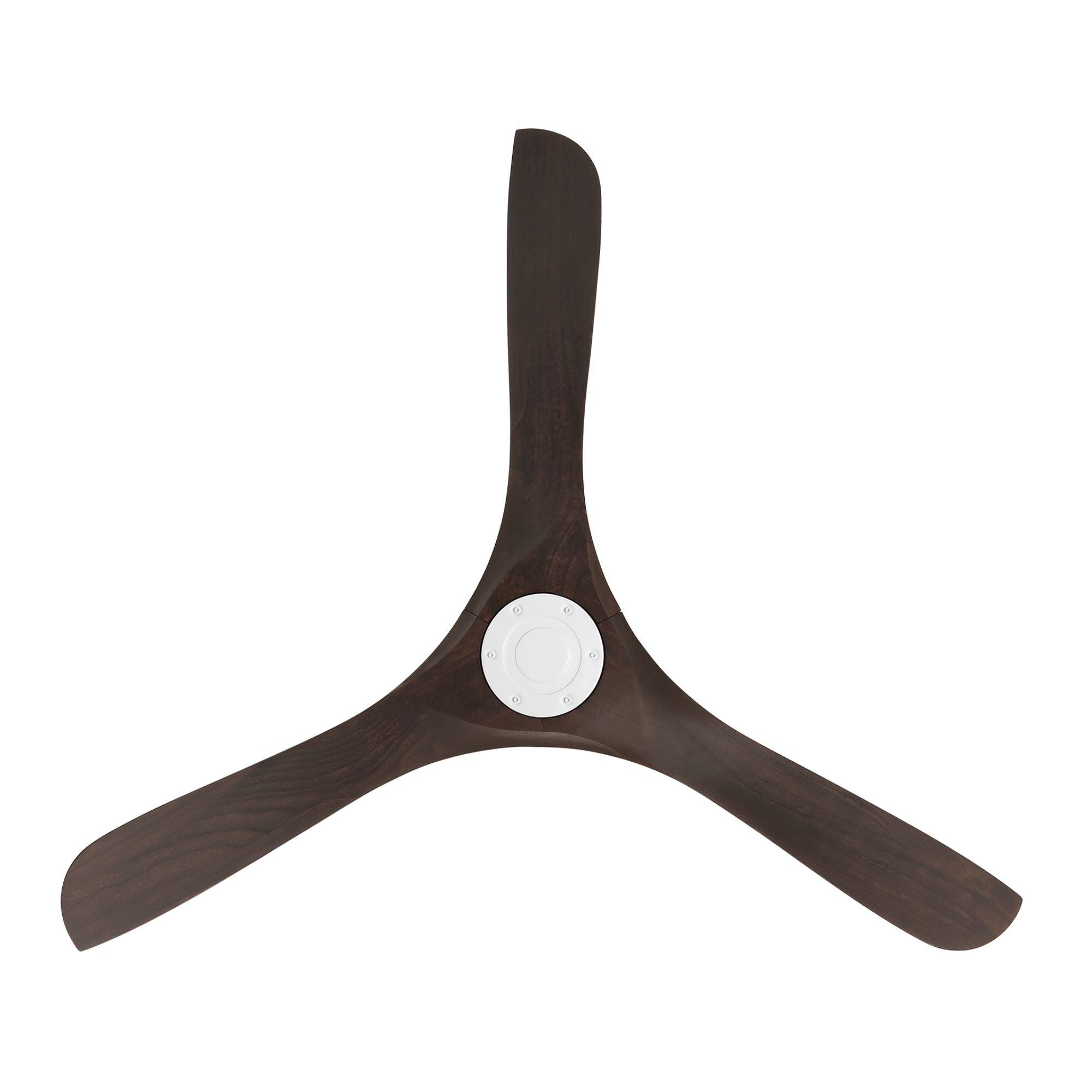 Carve 60" Smart Ceiling Fan, Matte White with Dark Walnut Blades