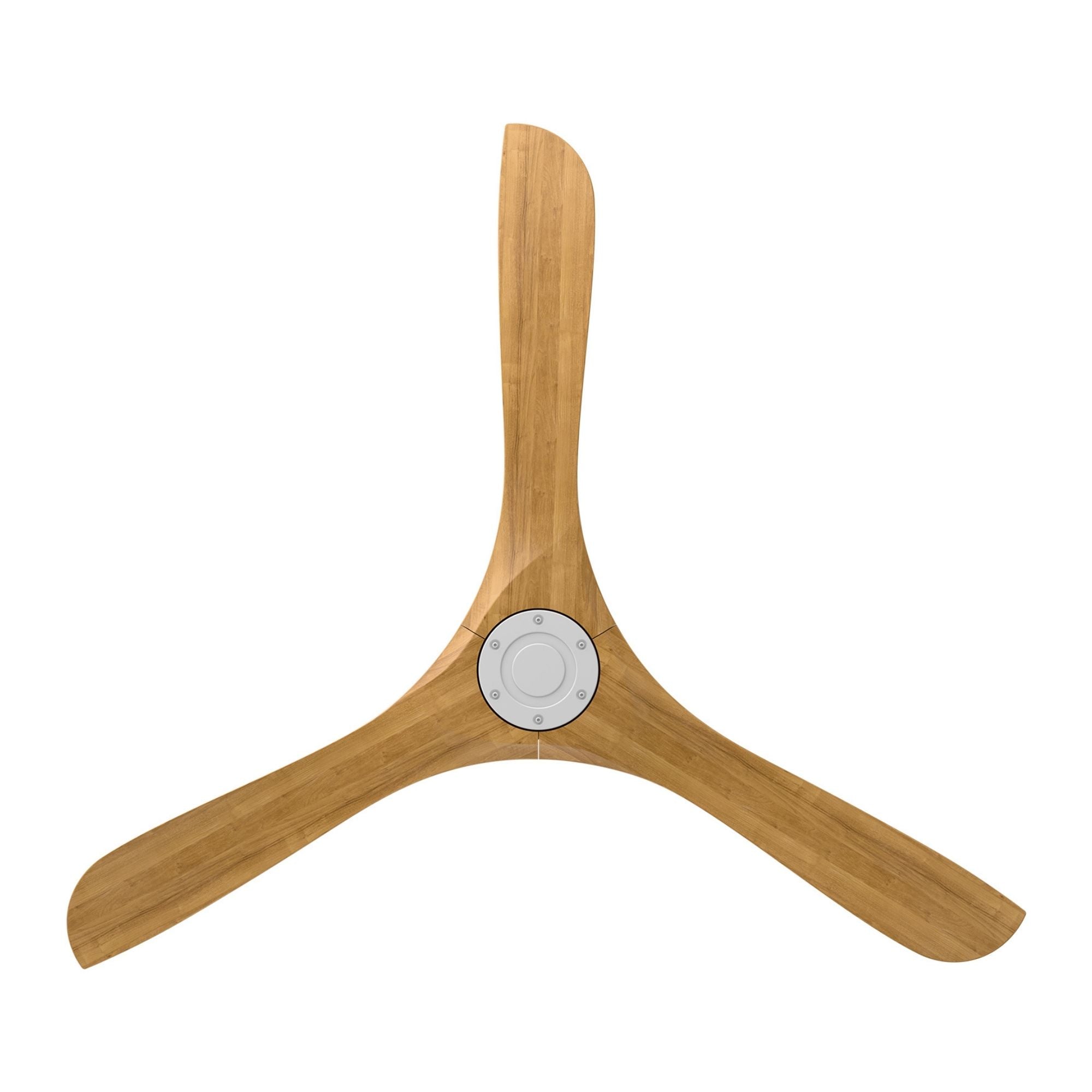 Modern Forms Carve 60" Smart Ceiling Fan, Matte White with Honey Oak Blades