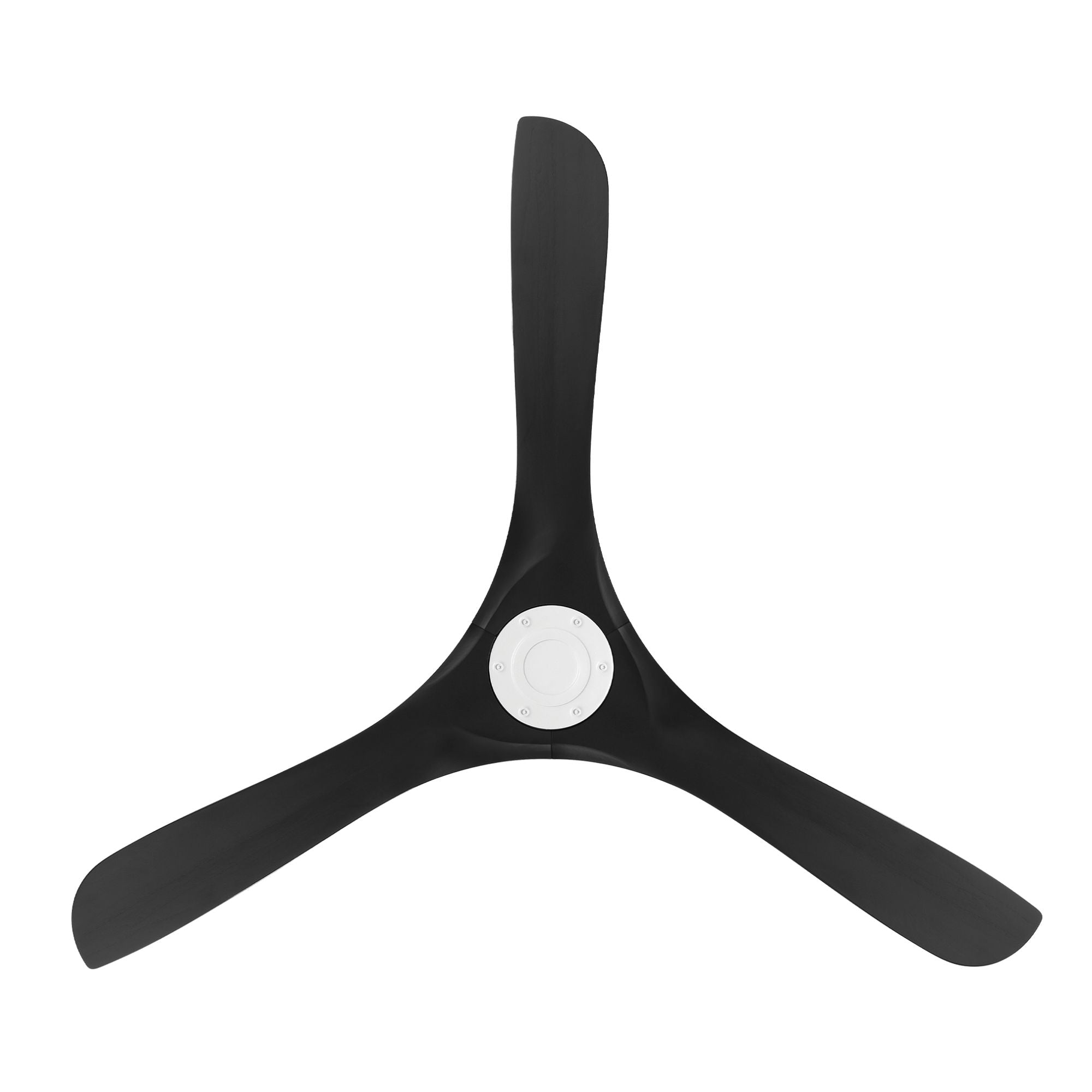 Carve 60" Smart Ceiling Fan, Matte White with Matte Black Blades
