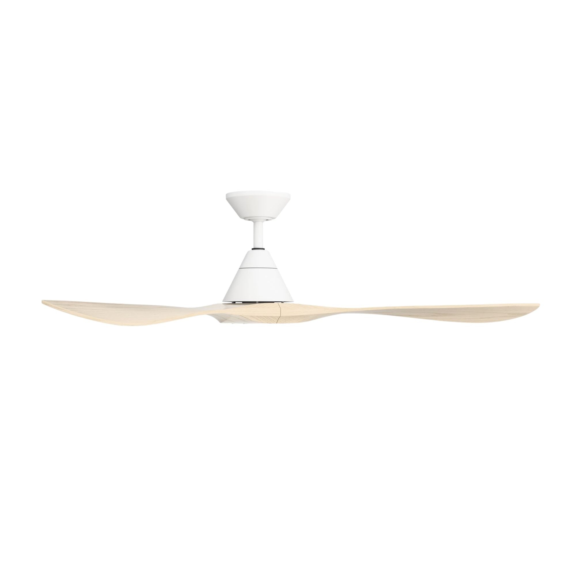 Modern Forms Carve 60" Smart Ceiling Fan, Matte White with White Oak Blades
