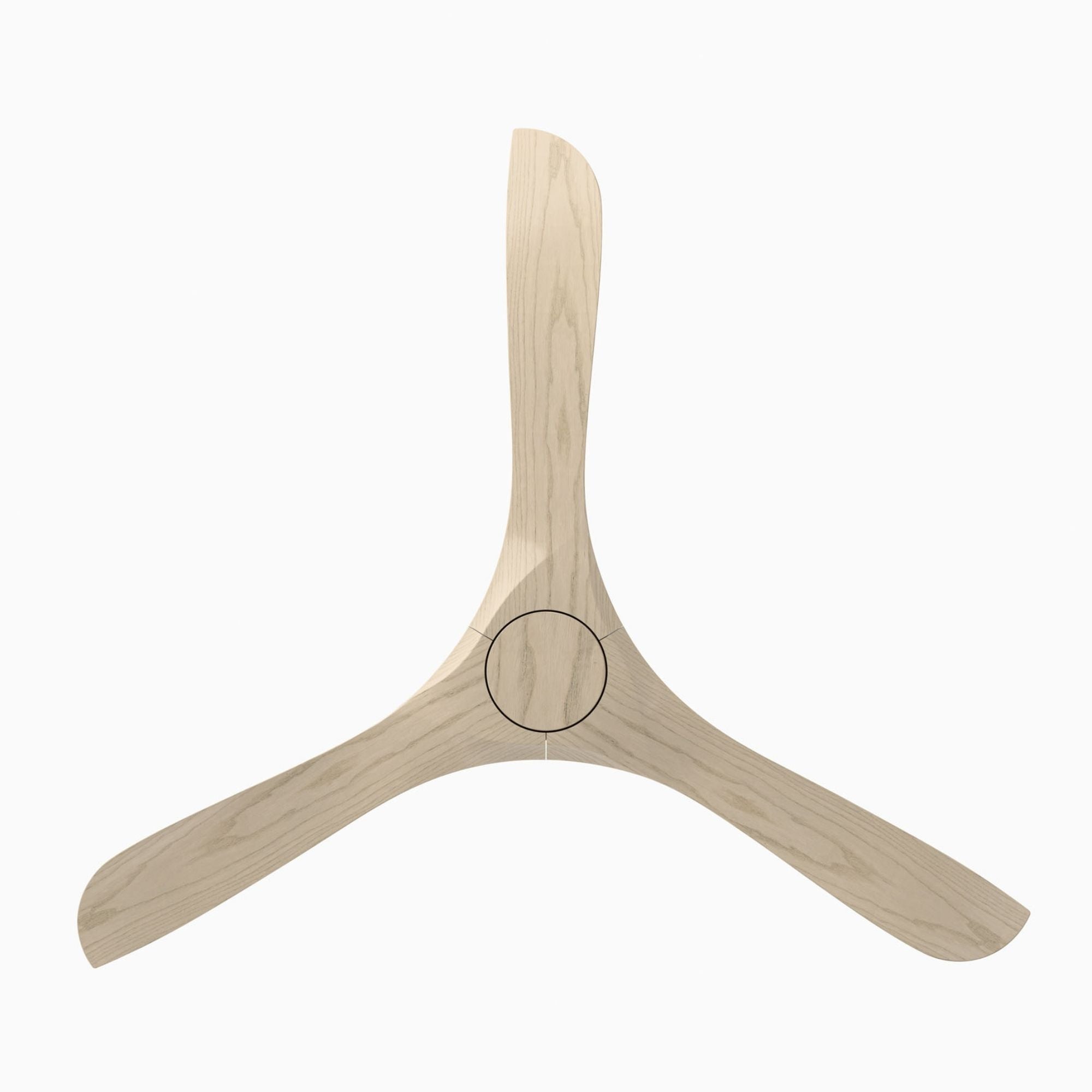 Modern Forms Carve 60" Smart Ceiling Fan, Matte White with White Oak Blades
