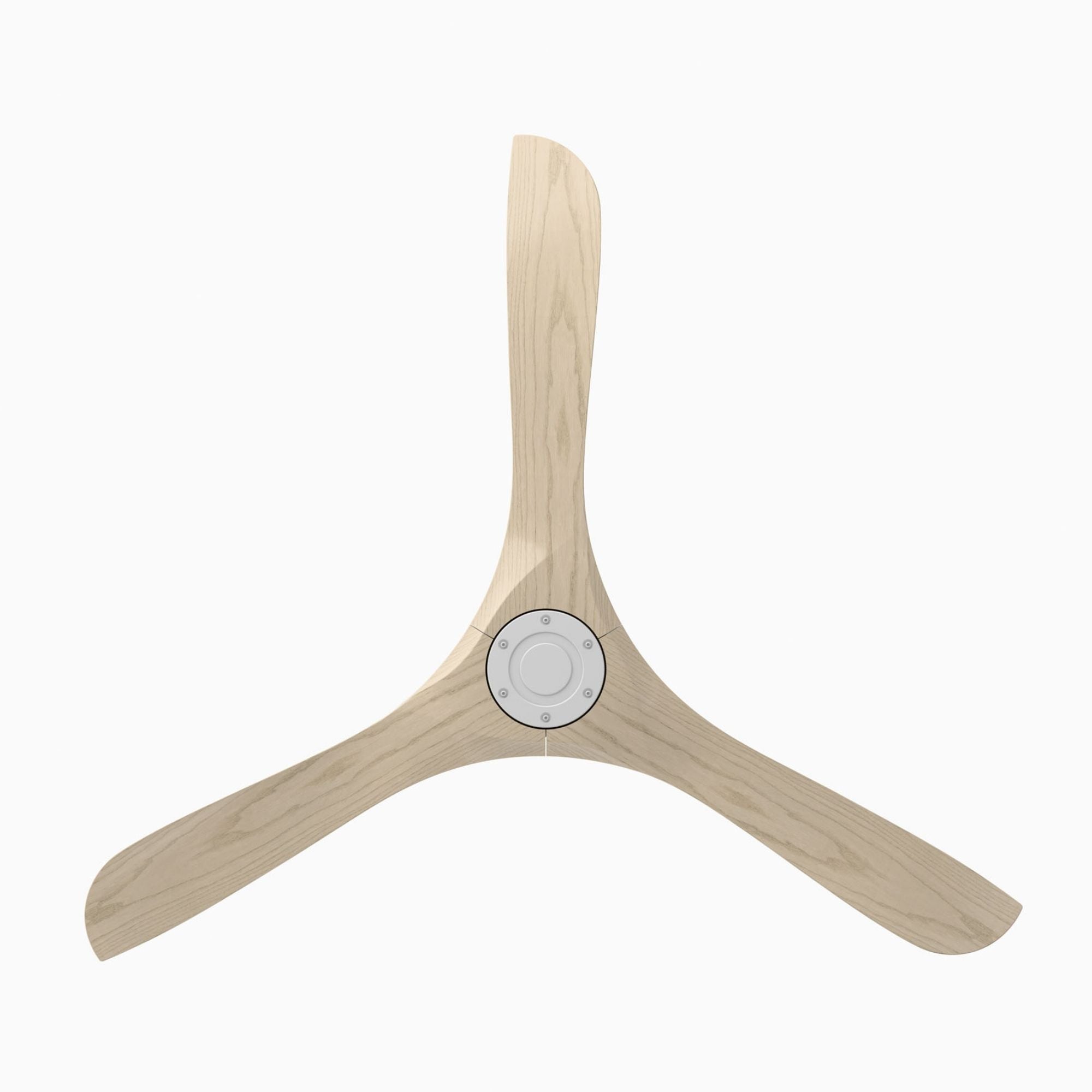 Modern Forms Carve 60" Smart Ceiling Fan, Matte White with White Oak Blades