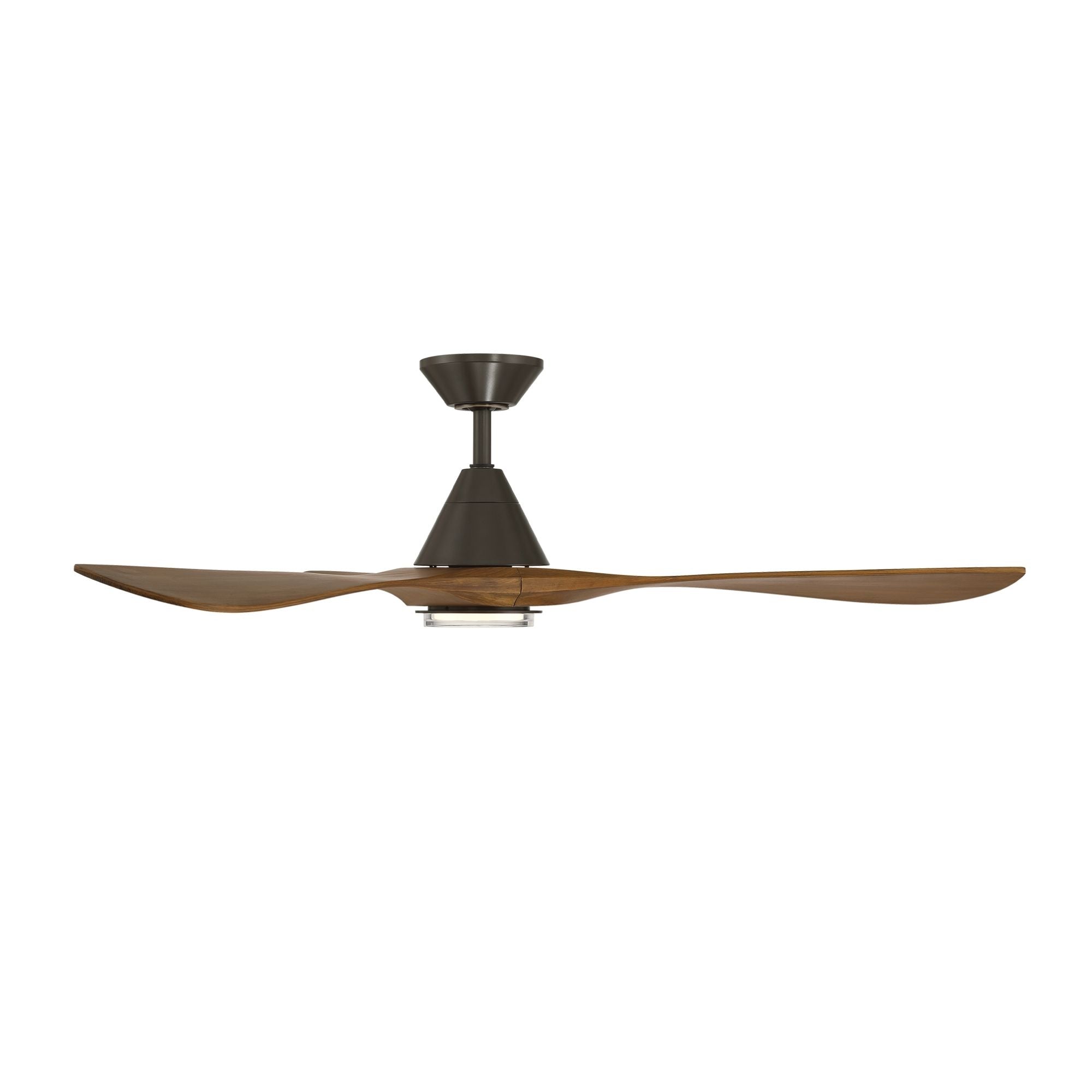 Carve 60" LED Smart Ceiling Fan, Bronze with Distressed Koa Blades