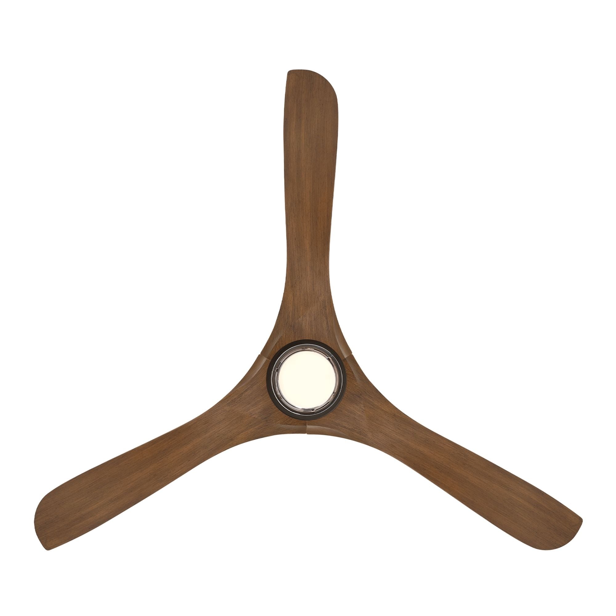 Carve 60" LED Smart Ceiling Fan, Bronze with Distressed Koa Blades