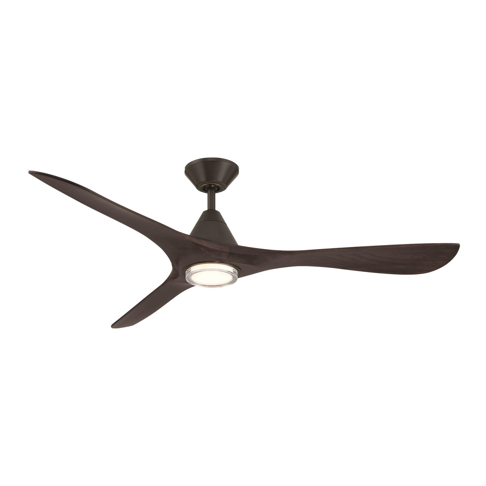 Carve 60" LED Smart Ceiling Fan, Bronze with Dark Walnut Blades