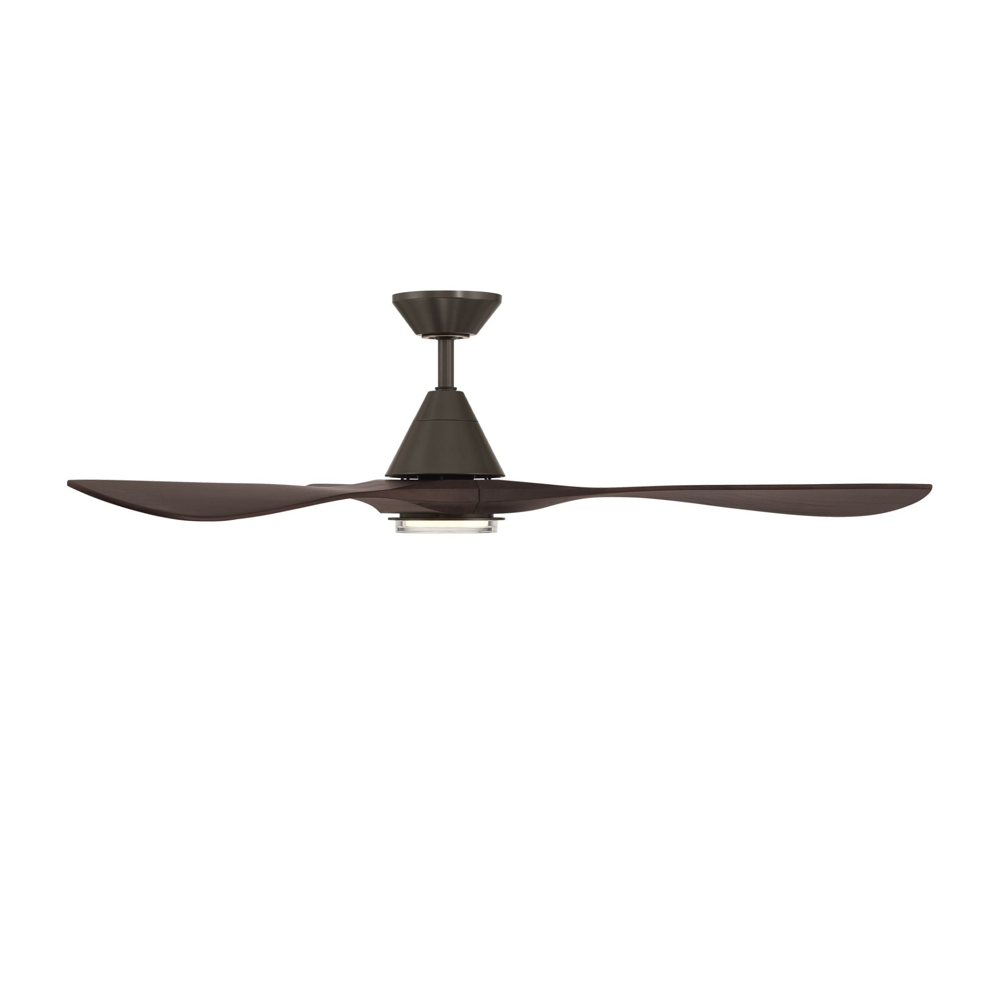 Carve 60" LED Smart Ceiling Fan, Bronze with Dark Walnut Blades