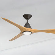 Modern Forms Carve 60" LED Smart Ceiling Fan, Bronze with Honey Oak Blades