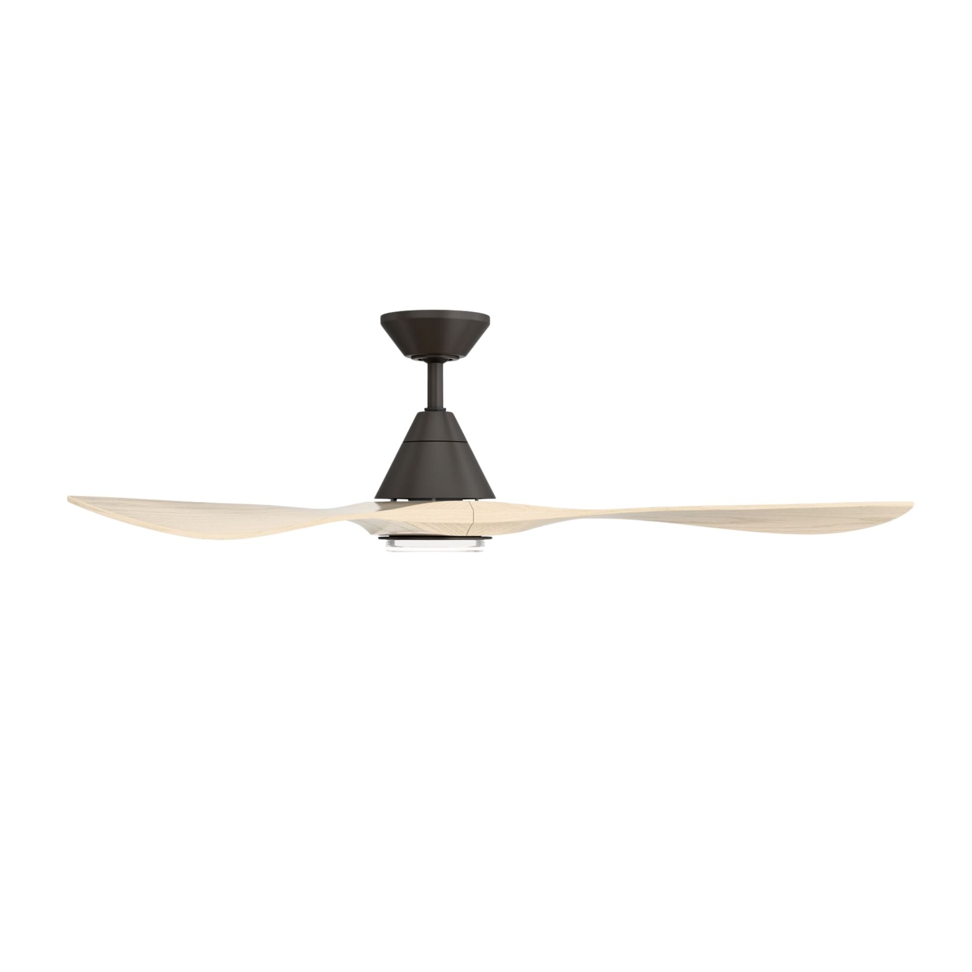 Modern Forms Carve 60" LED Smart Ceiling Fan, Bronze with White Oak Blades
