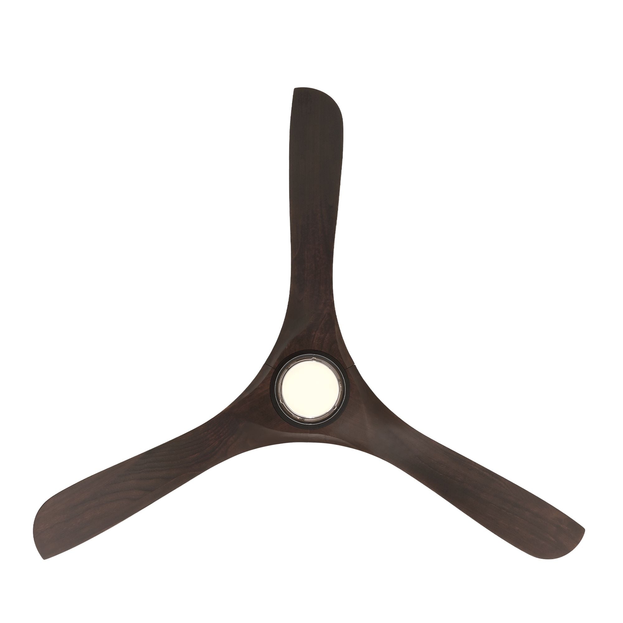 Carve 60" LED Smart Ceiling Fan, Matte Black with Dark Walnut Blades