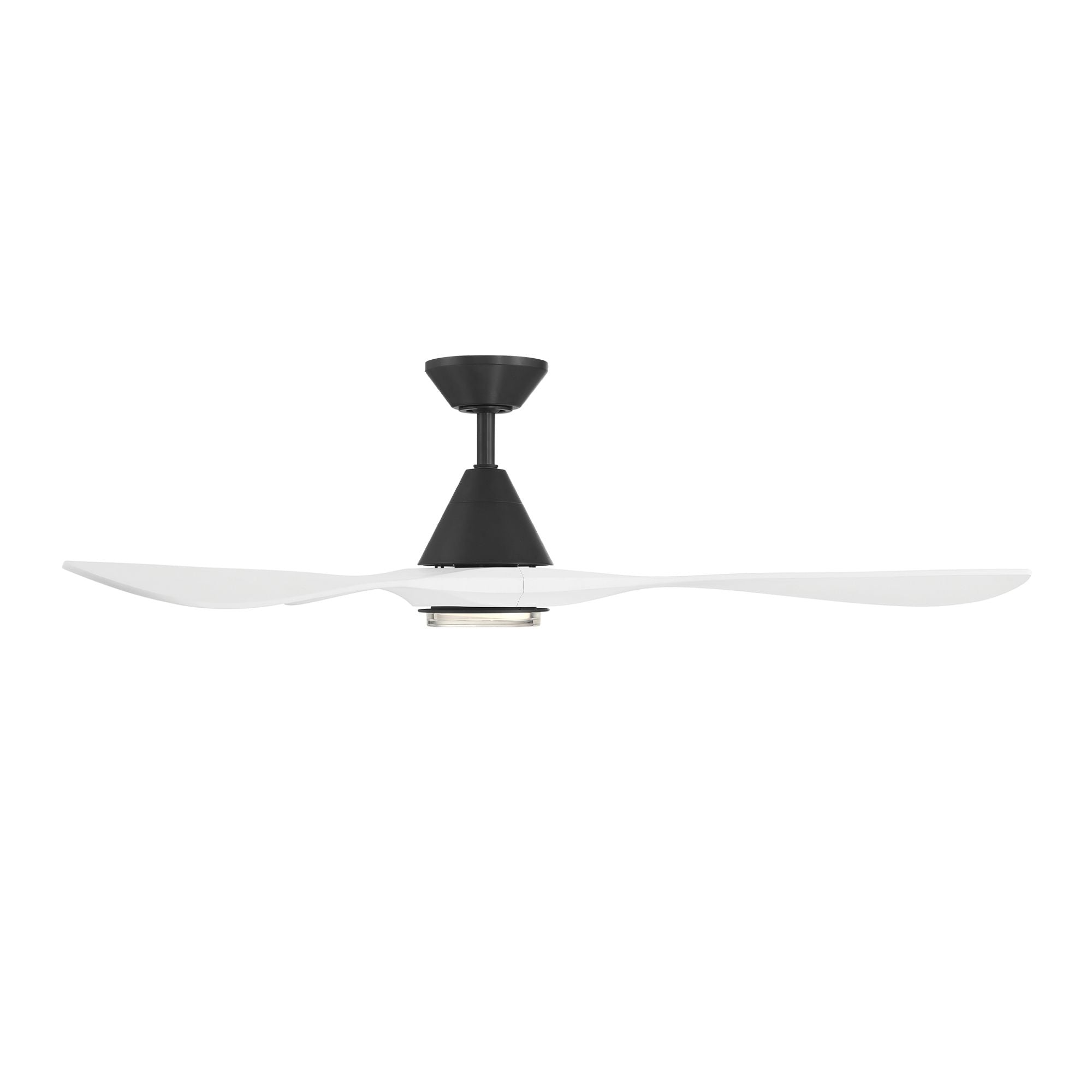Carve 60" LED Smart Ceiling Fan, Matte Black with Matte White Blades