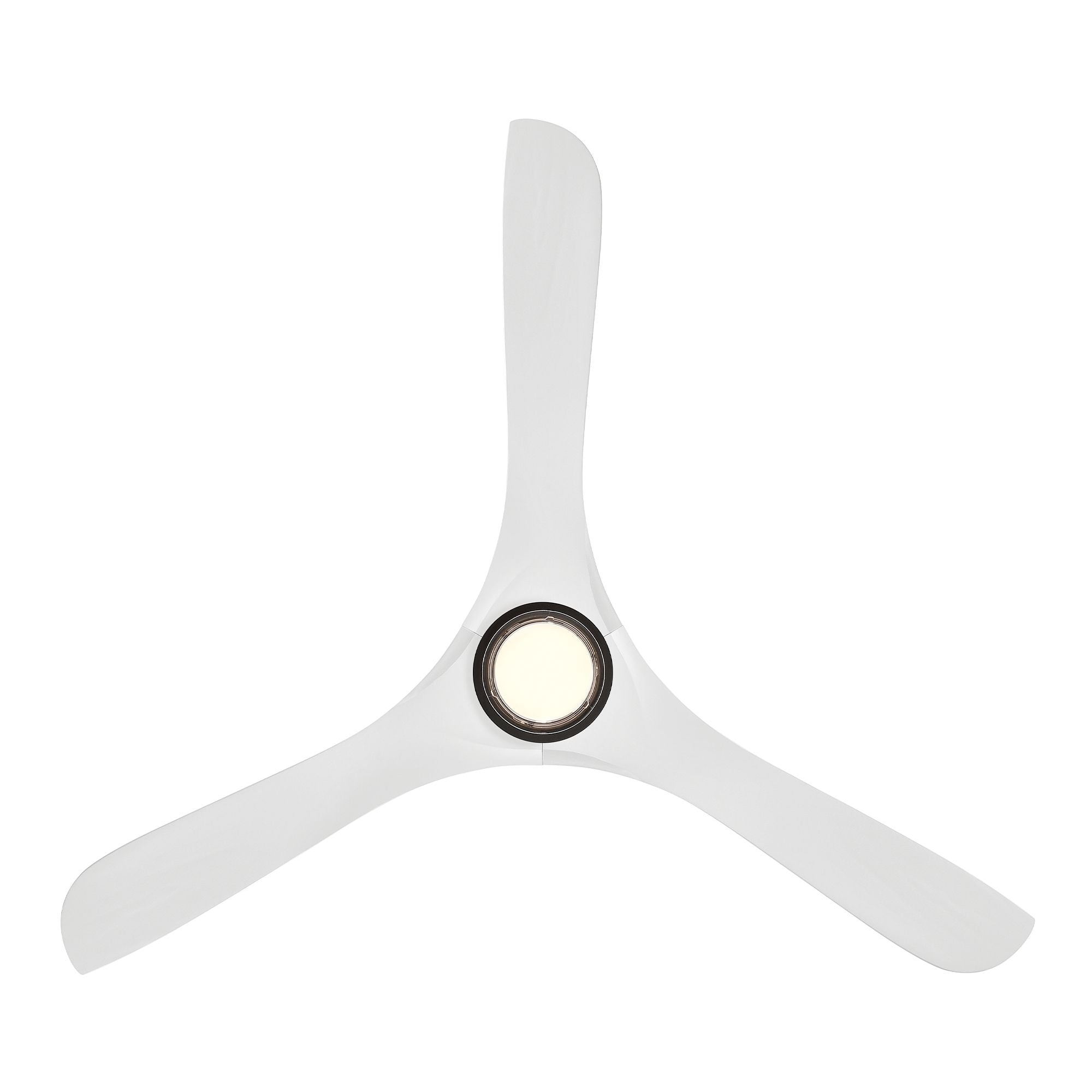 Carve 60" LED Smart Ceiling Fan, Matte Black with Matte White Blades
