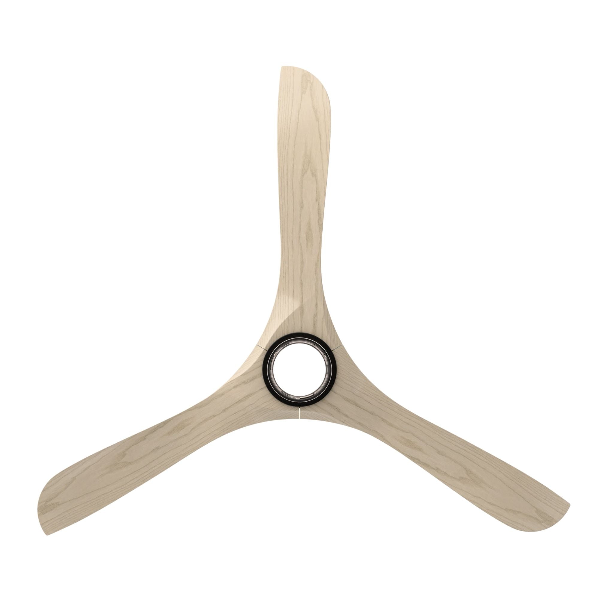 Modern Forms Carve 60" LED Smart Ceiling Fan, Matte Black with White Oak Blades