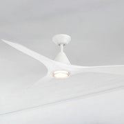 Carve 60" LED Smart Ceiling Fan, Matte White