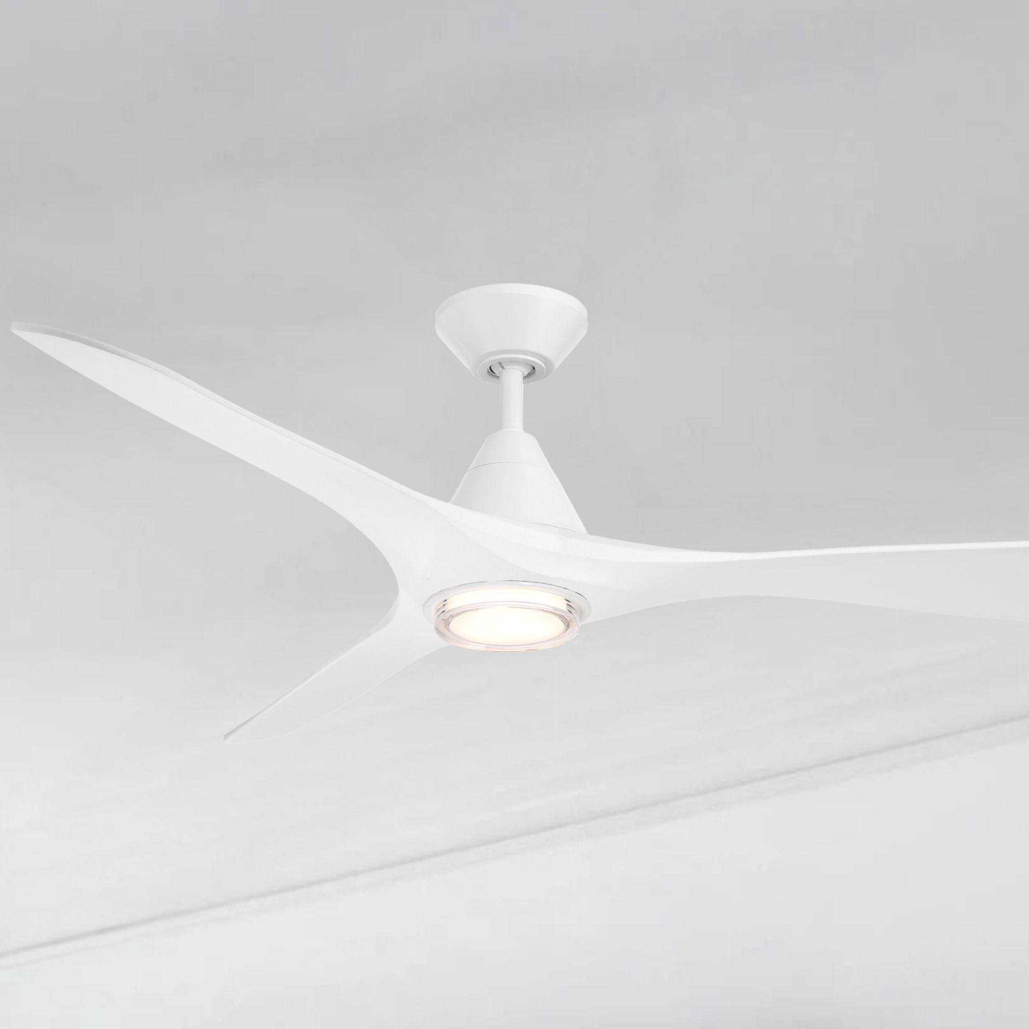 Carve 60" LED Smart Ceiling Fan, Matte White