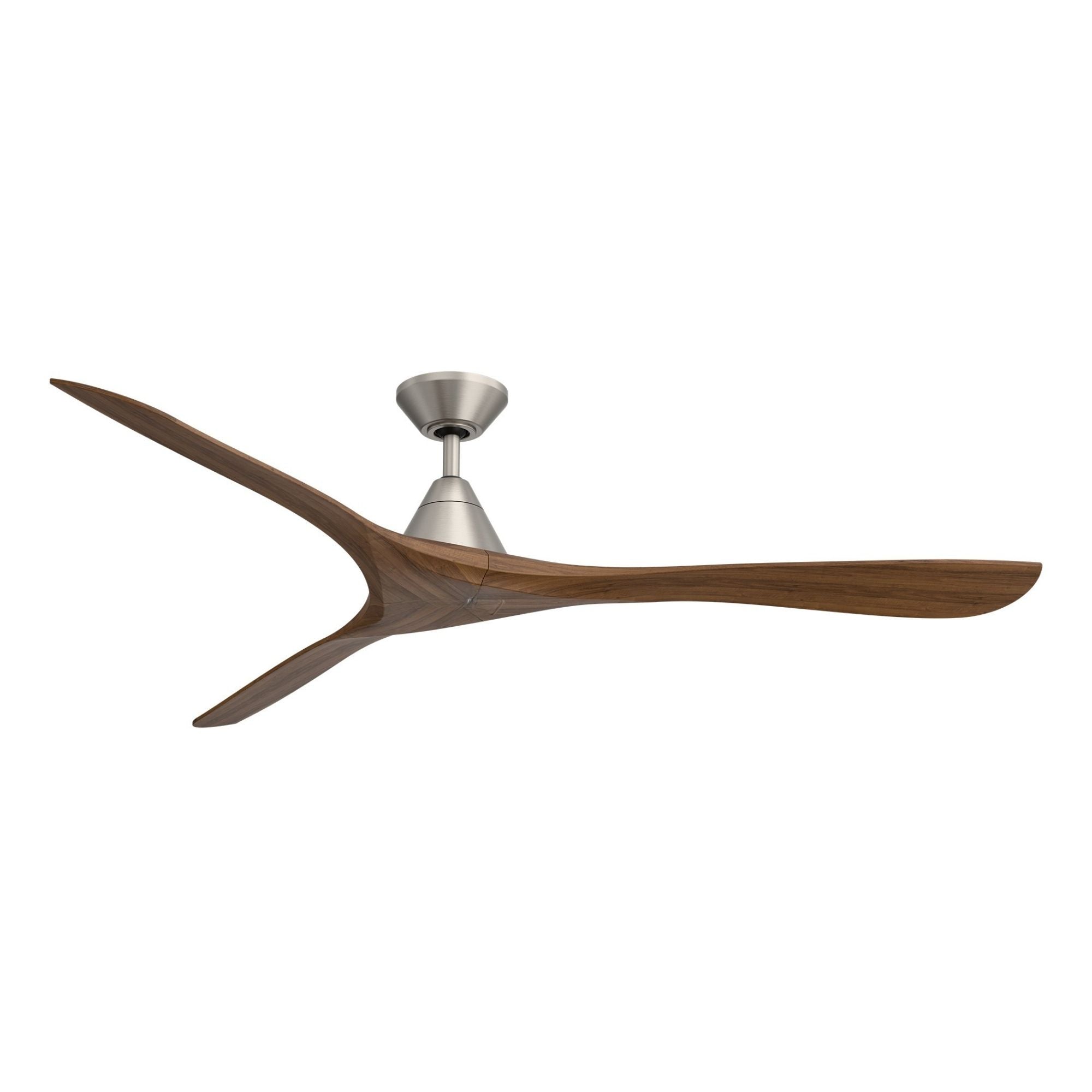 Modern Forms Carve 72" Smart Ceiling Fan, Antique Nickel with Distressed Koa Blades