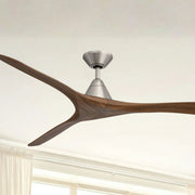 Modern Forms Carve 72" Smart Ceiling Fan, Antique Nickel with Distressed Koa Blades