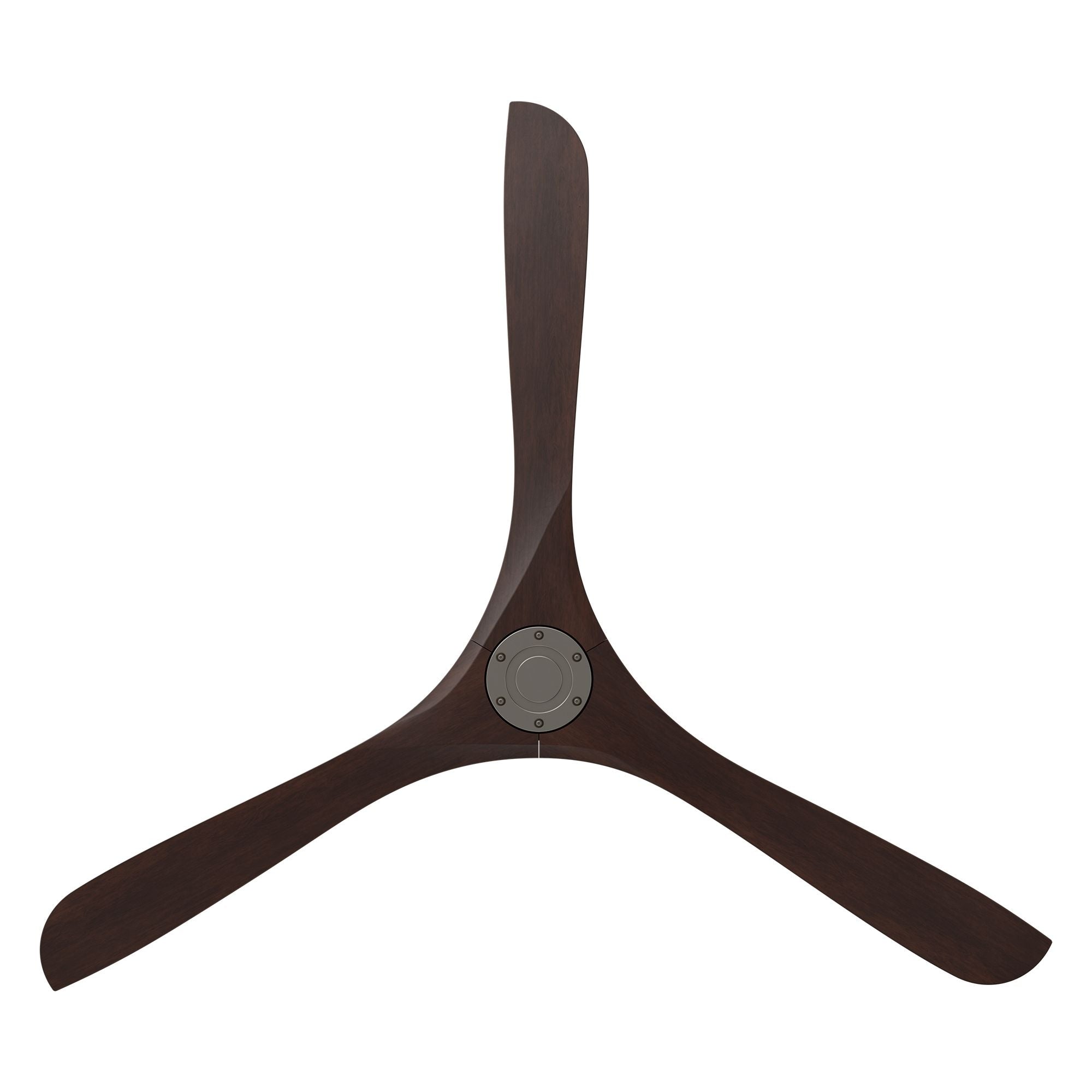 Modern Forms Carve 72" Smart Ceiling Fan, Antique Nickel with Dark Walnut Blades