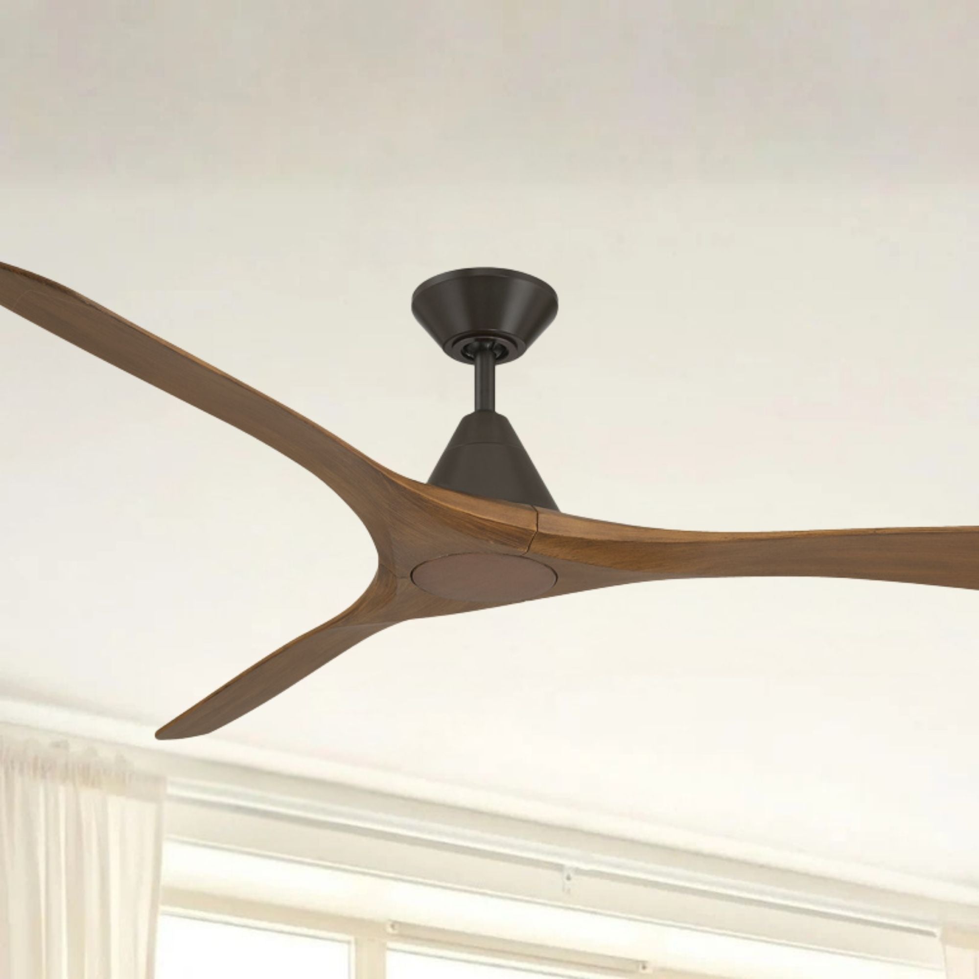Carve 72" Smart Ceiling Fan, Bronze with Distressed Koa Blades
