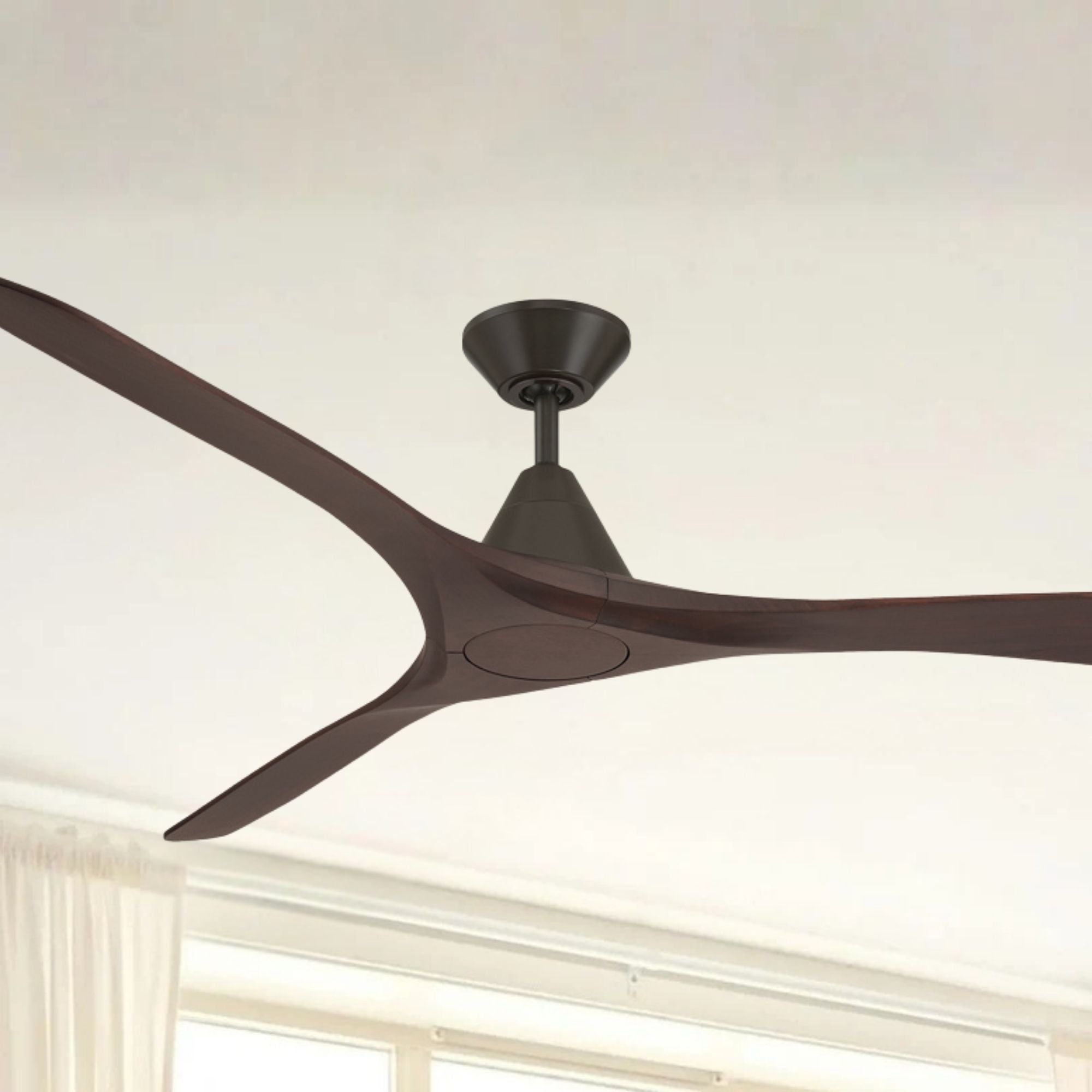 Carve 72" Smart Ceiling Fan, Bronze with Dark Walnut Blades