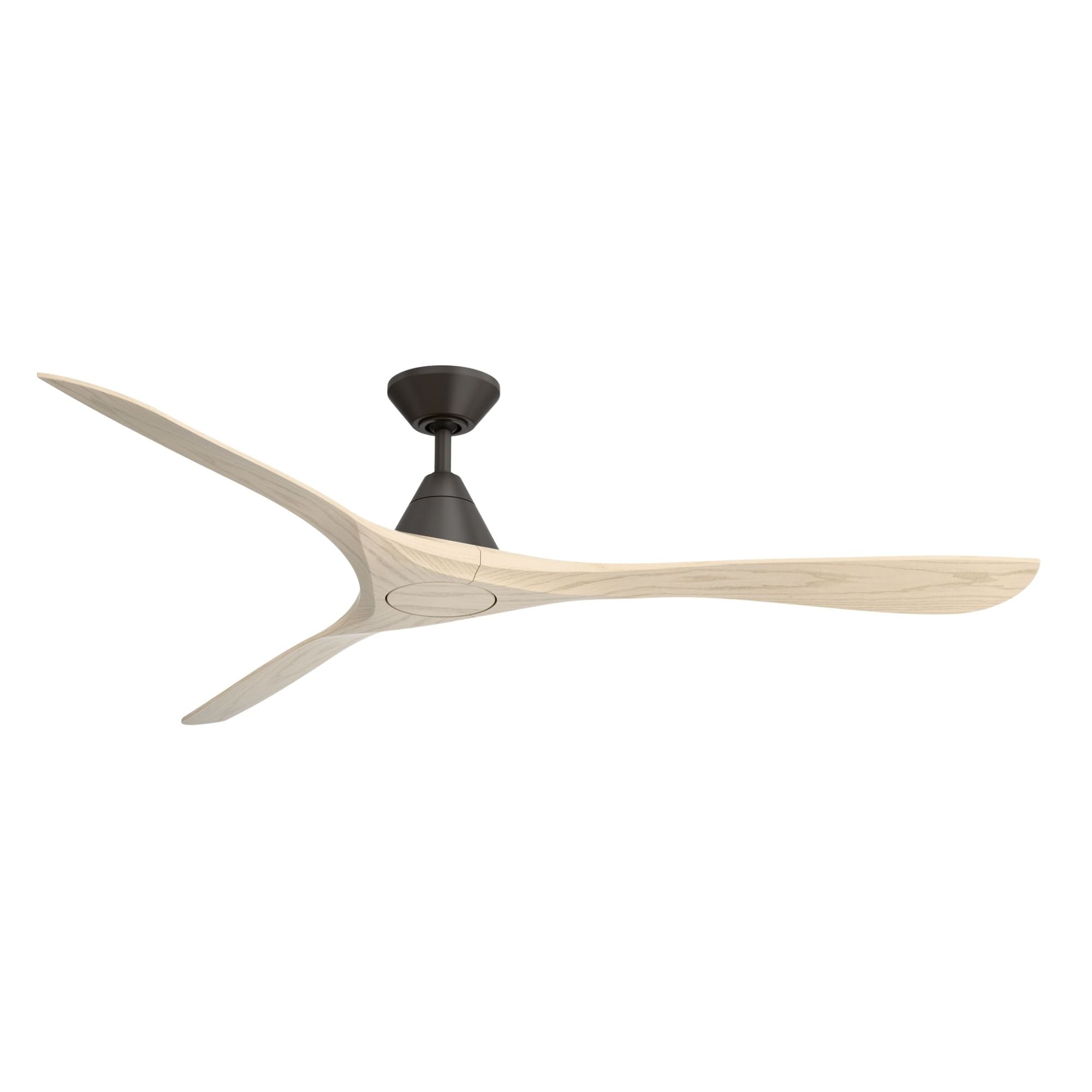 Modern Forms Carve 72" Smart Ceiling Fan, Bronze with White Oak Blades