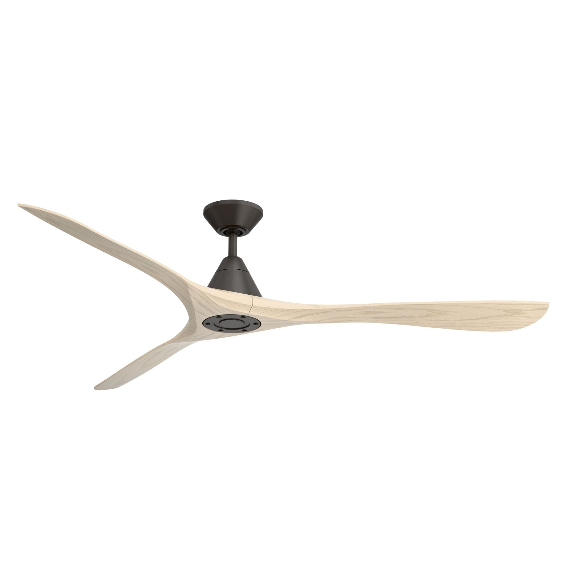 Modern Forms Carve 72" Smart Ceiling Fan, Bronze with White Oak Blades