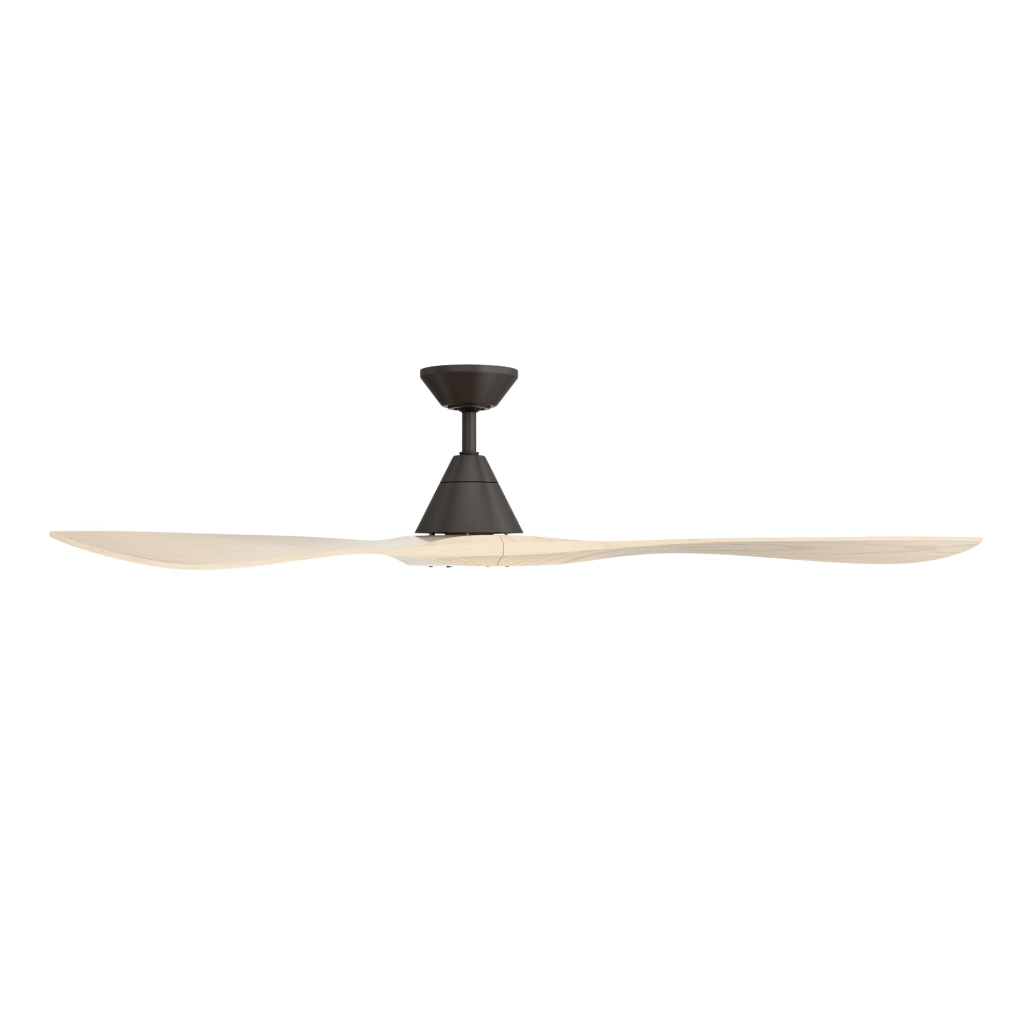 Modern Forms Carve 72" Smart Ceiling Fan, Bronze with White Oak Blades