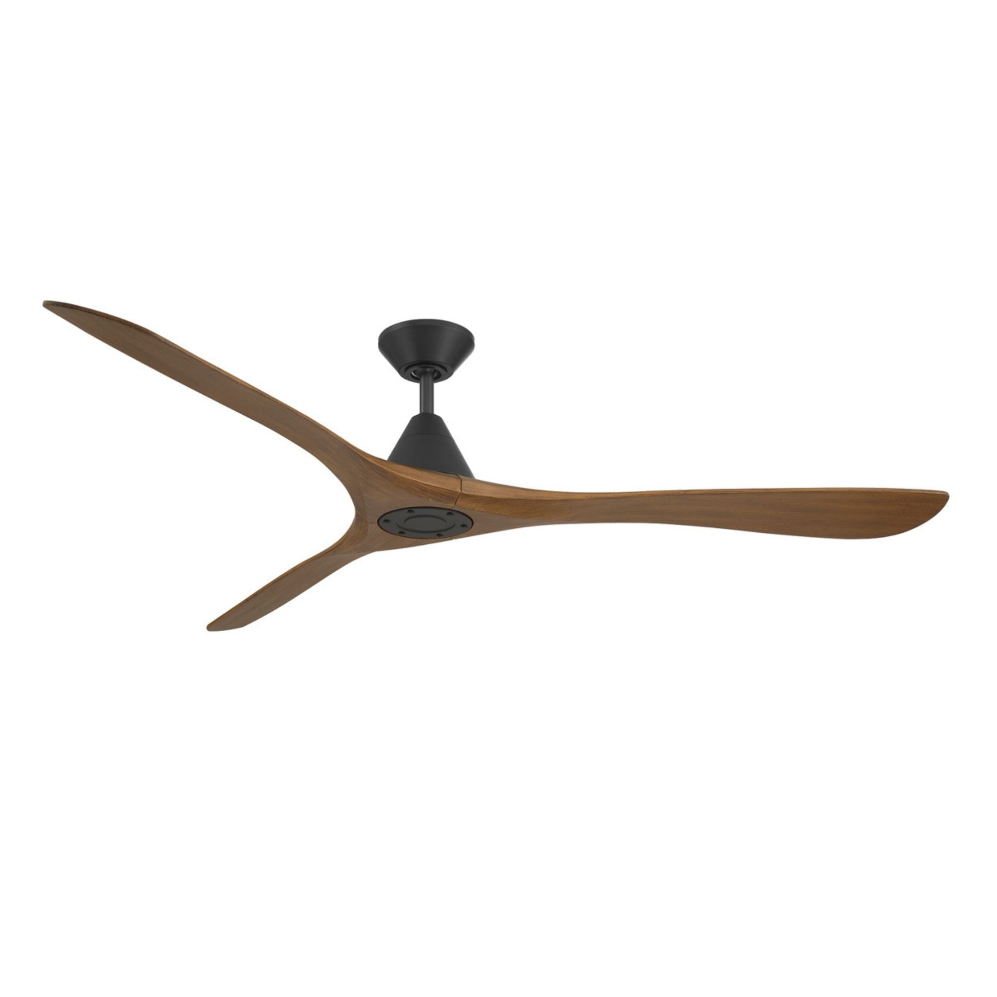 Carve 72" Smart Ceiling Fan, Matte Black with Distressed Koa Blades
