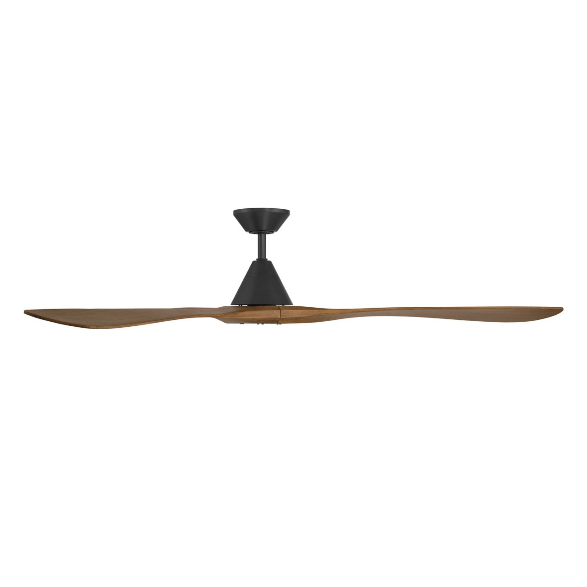 Carve 72" Smart Ceiling Fan, Matte Black with Distressed Koa Blades