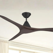 Carve 72" Smart Ceiling Fan, Matte Black with Dark Walnut Blades