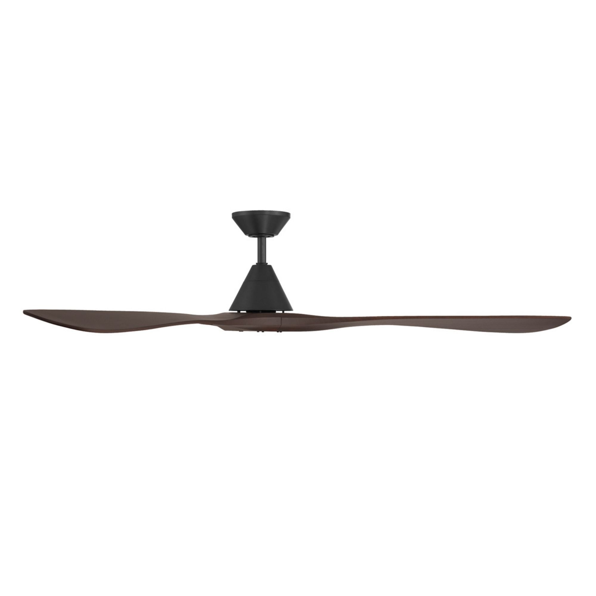 Carve 72" Smart Ceiling Fan, Matte Black with Dark Walnut Blades