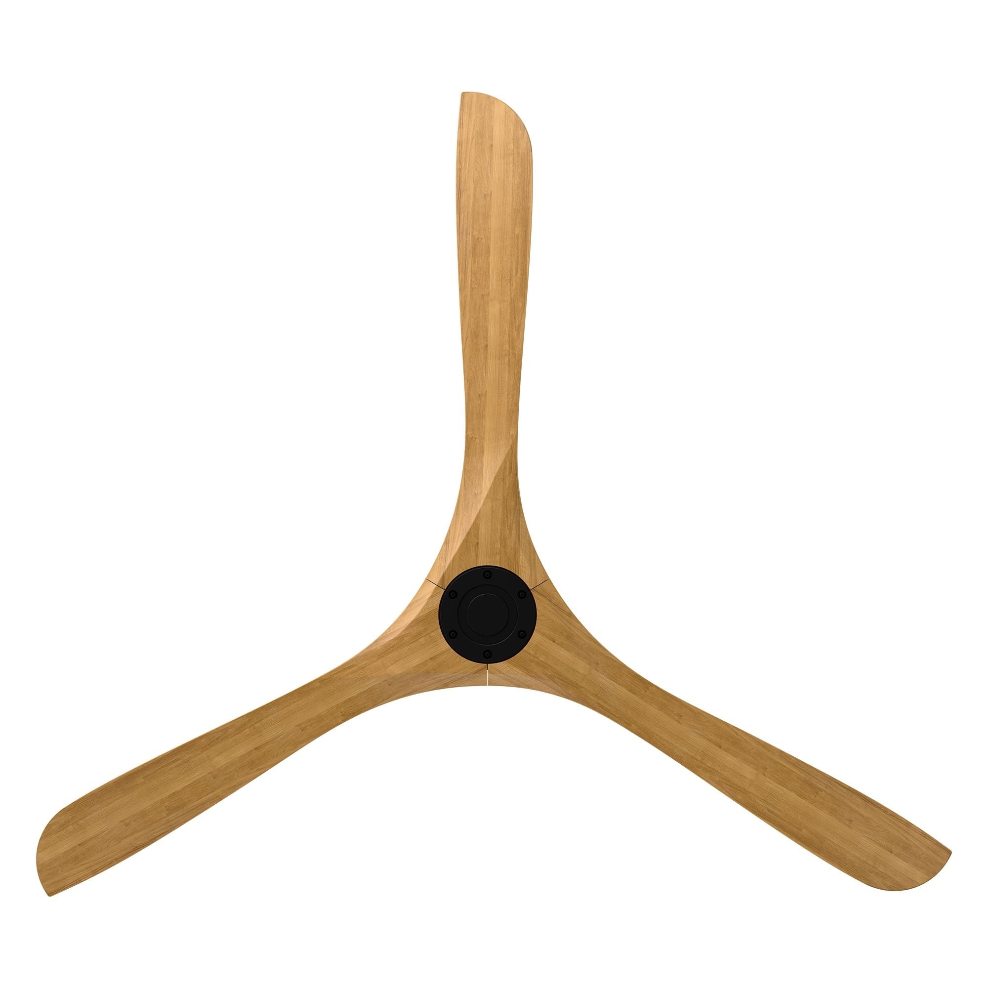 Modern Forms Carve 72" Smart Ceiling Fan, Matte Black with Honey Oak Blades