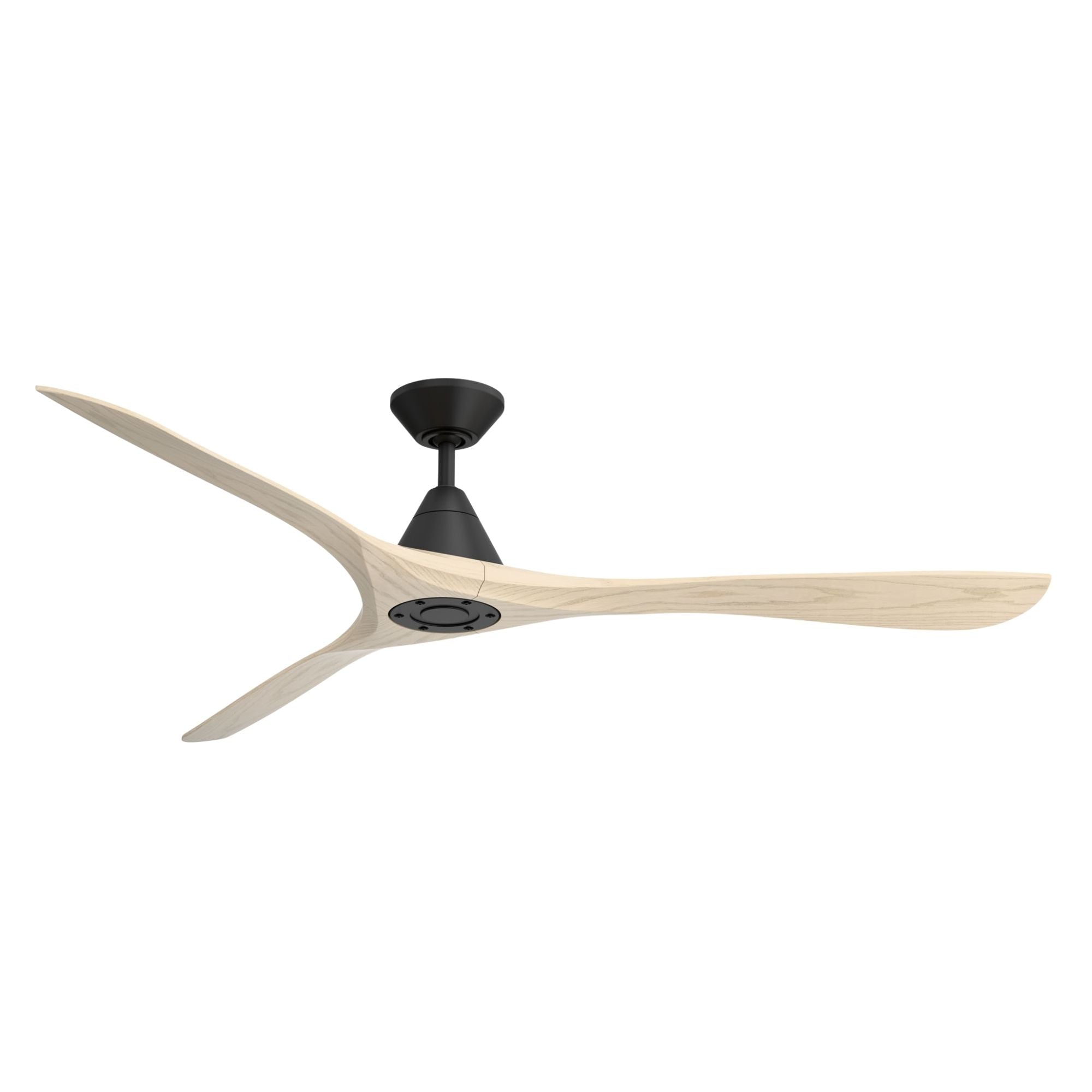 Modern Forms Carve 72" Smart Ceiling Fan, Matte Black with White Oak Blades