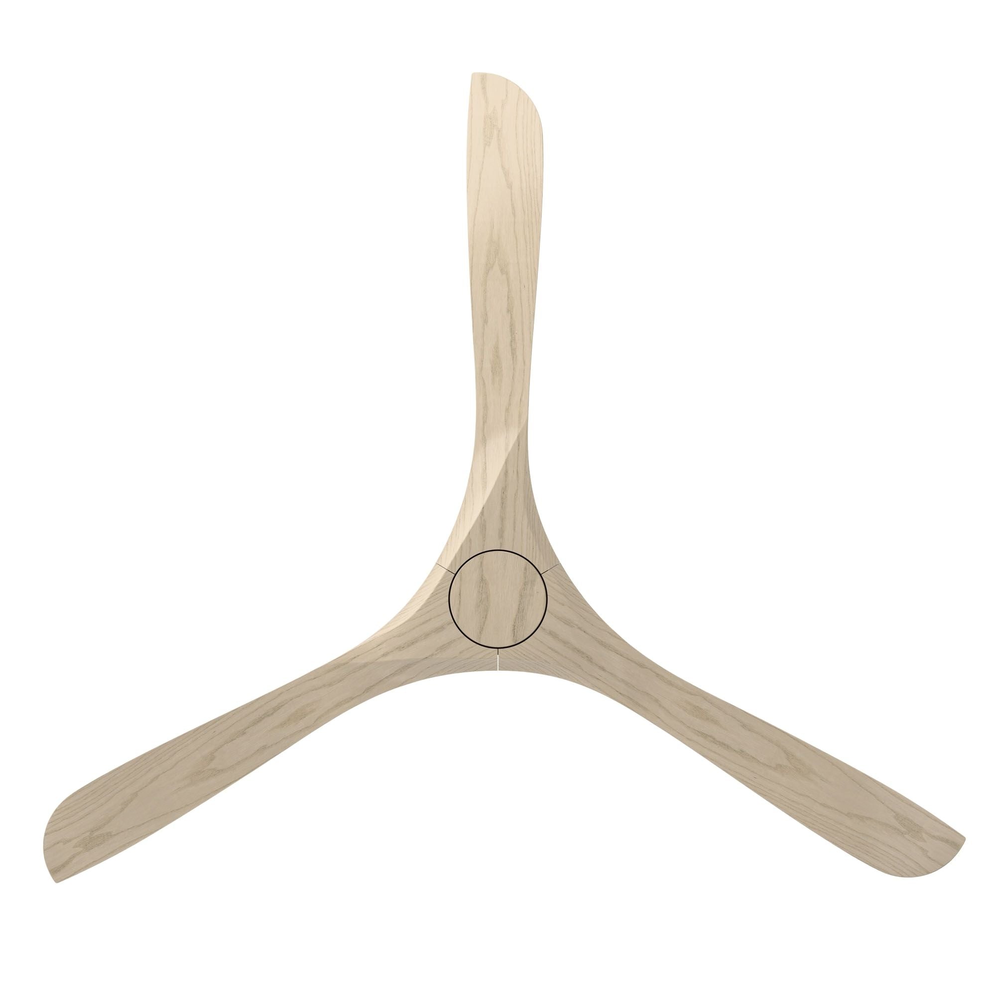 Modern Forms Carve 72" Smart Ceiling Fan, Matte Black with White Oak Blades