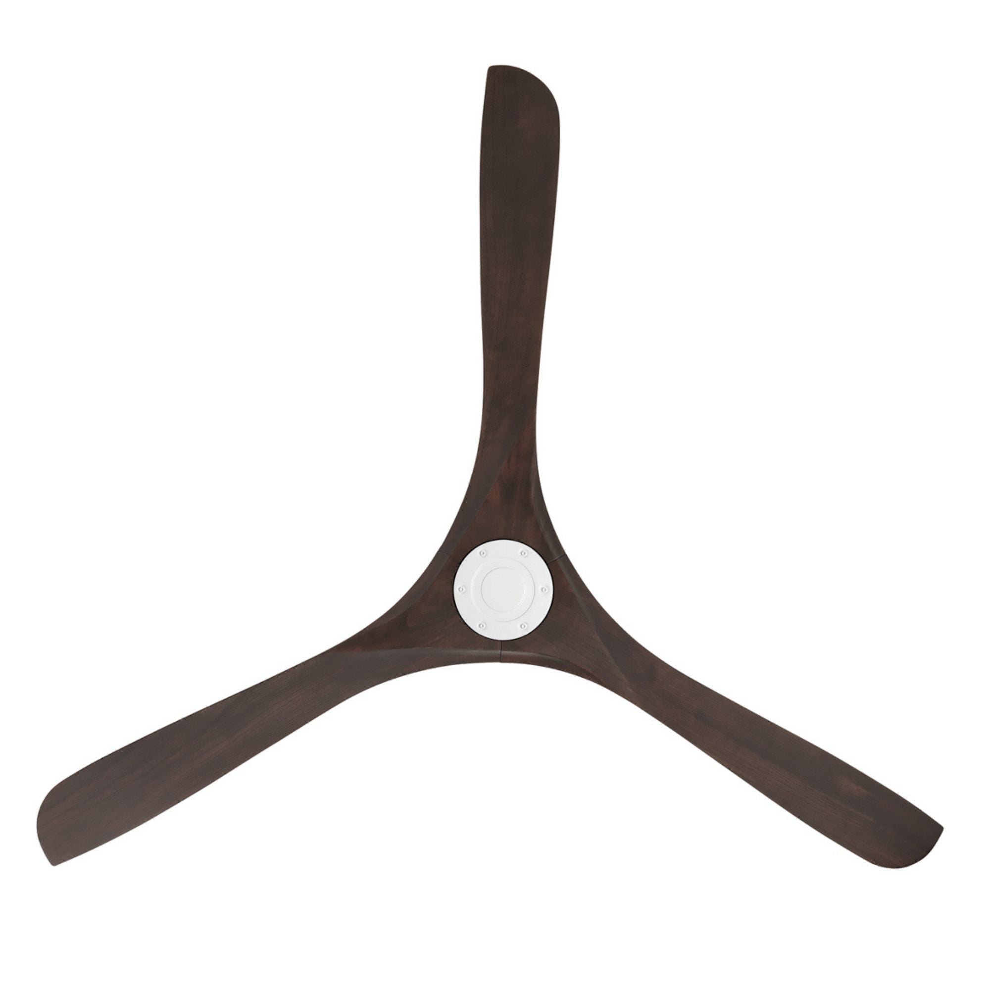 Carve 72" Smart Ceiling Fan, Matte White with Dark Walnut Blades