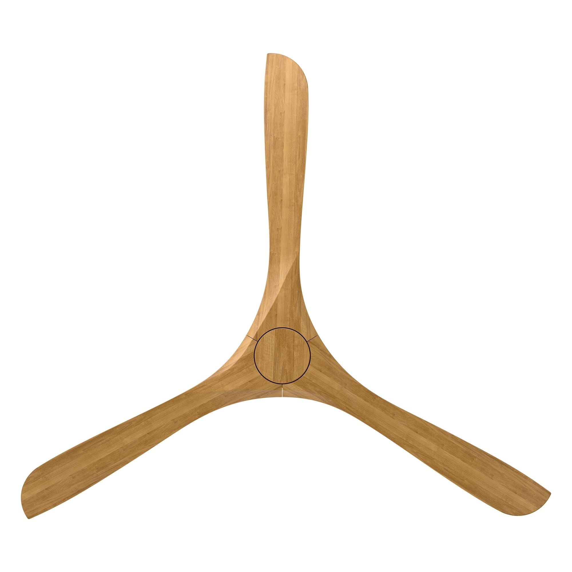 Modern Forms Carve 72" Smart Ceiling Fan, Matte White with Honey Oak Blades