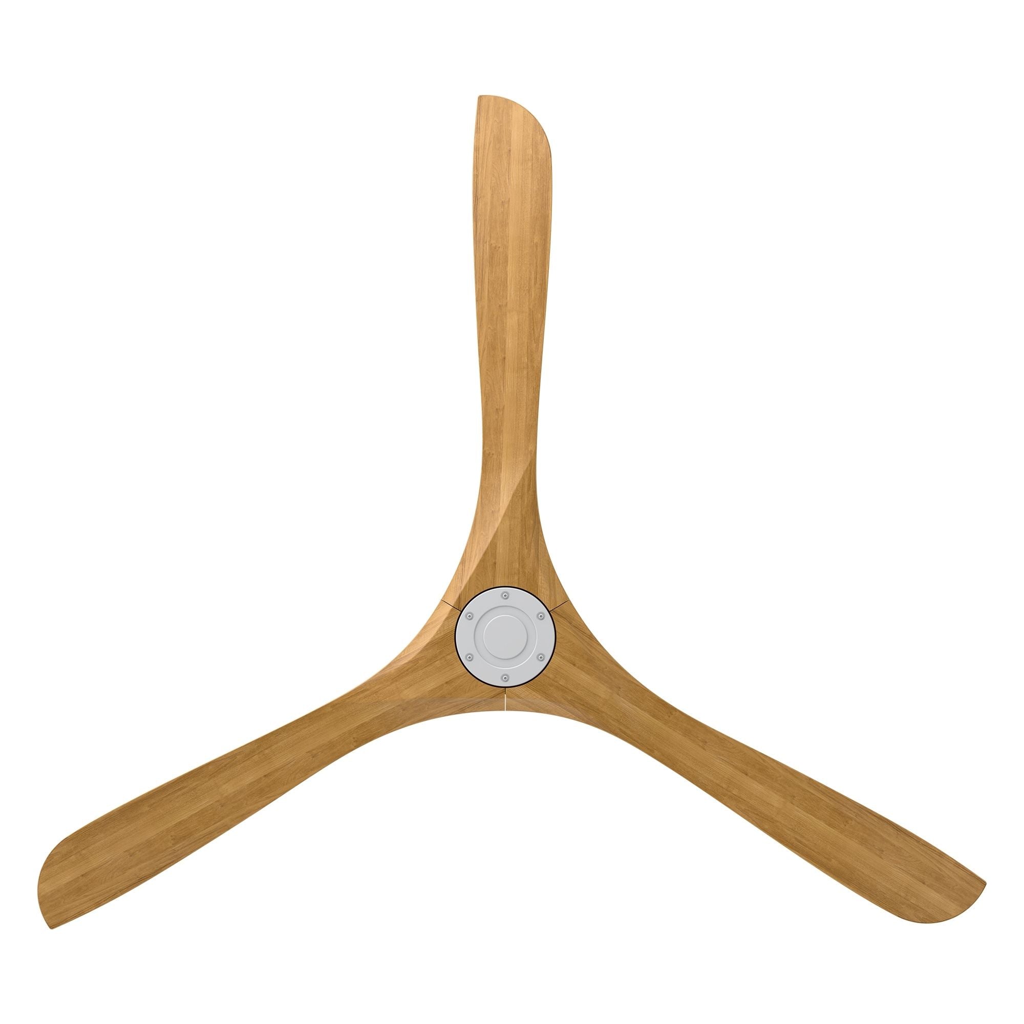 Modern Forms Carve 72" Smart Ceiling Fan, Matte White with Honey Oak Blades