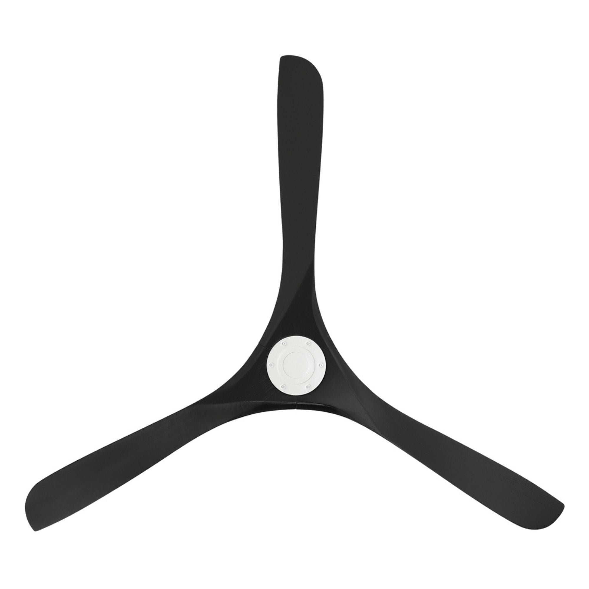 Carve 72" Smart Ceiling Fan, Matte White with Matte Black Blades