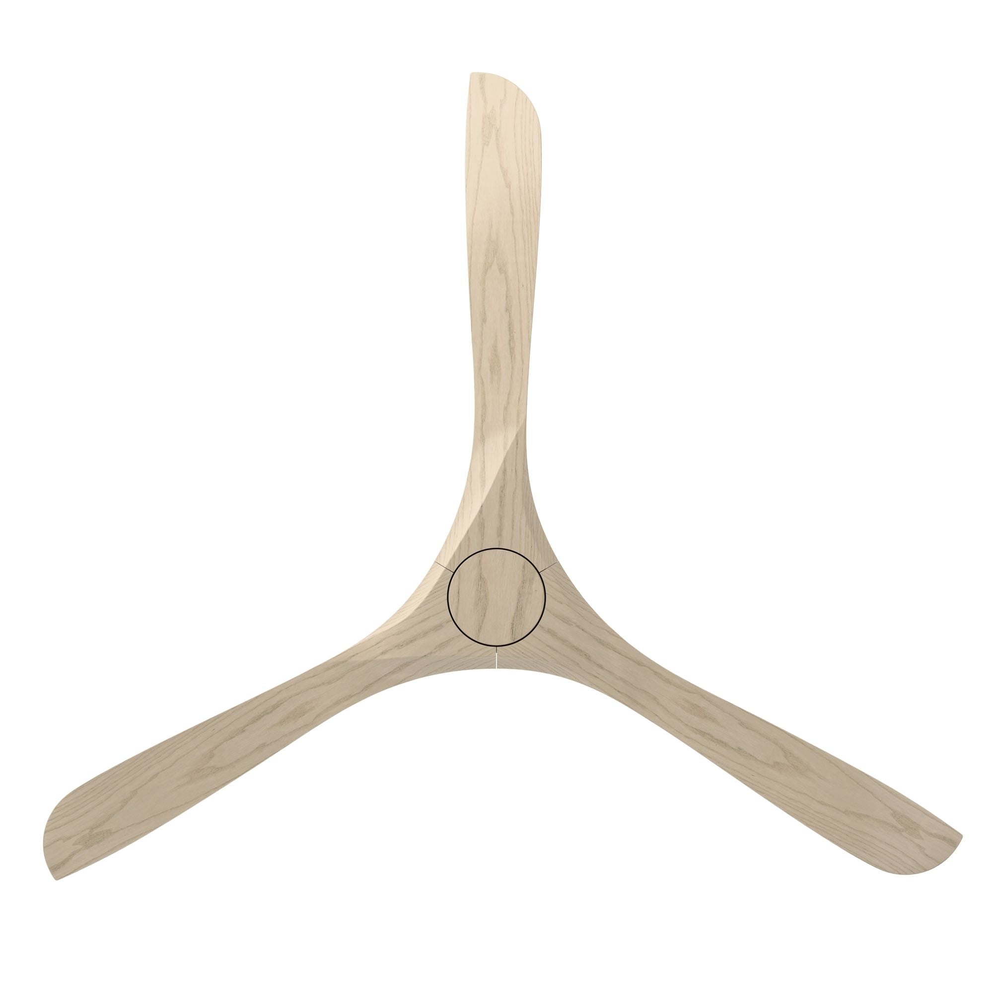 Modern Forms Carve 72" Smart Ceiling Fan, Matte White with White Oak Blades