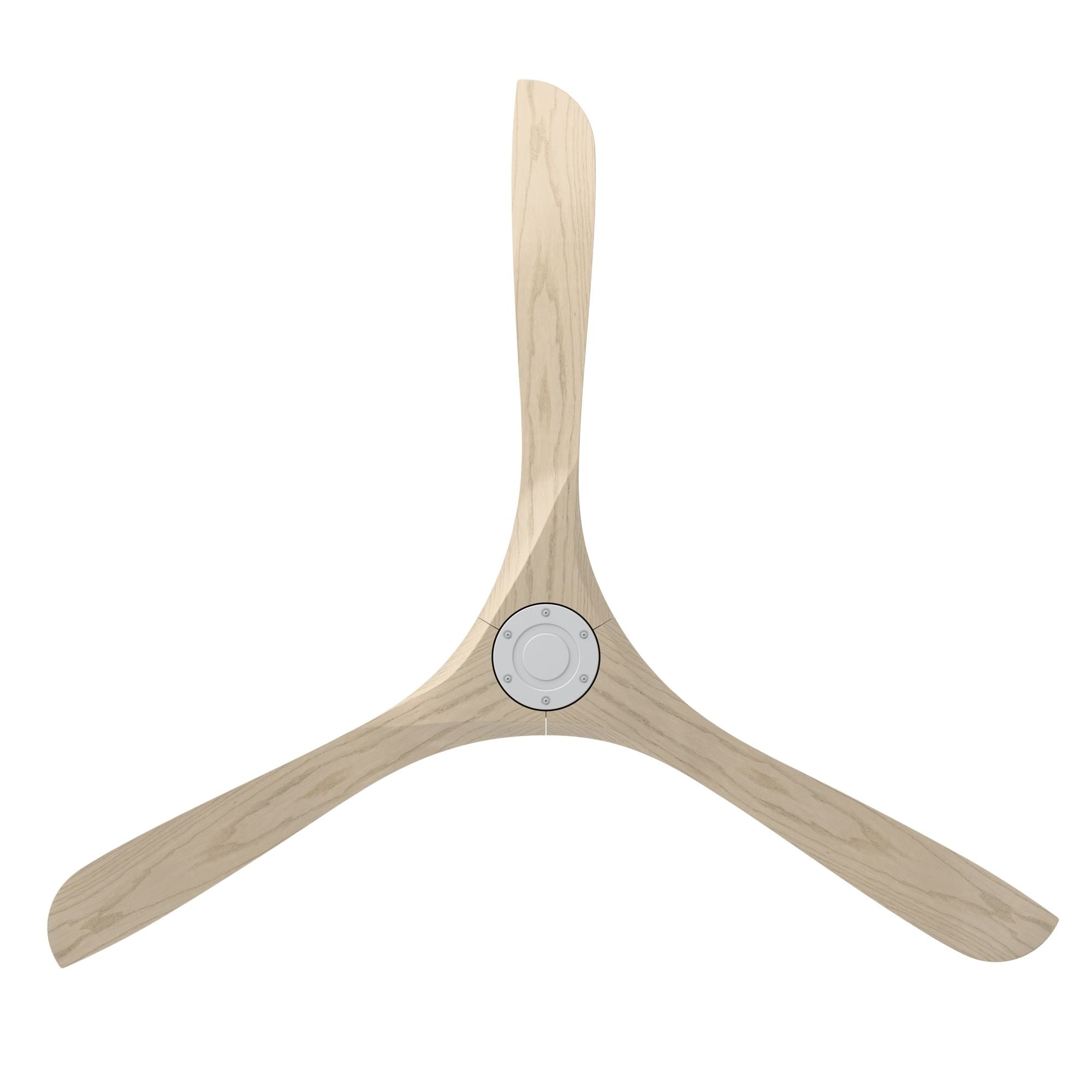 Modern Forms Carve 72" Smart Ceiling Fan, Matte White with White Oak Blades