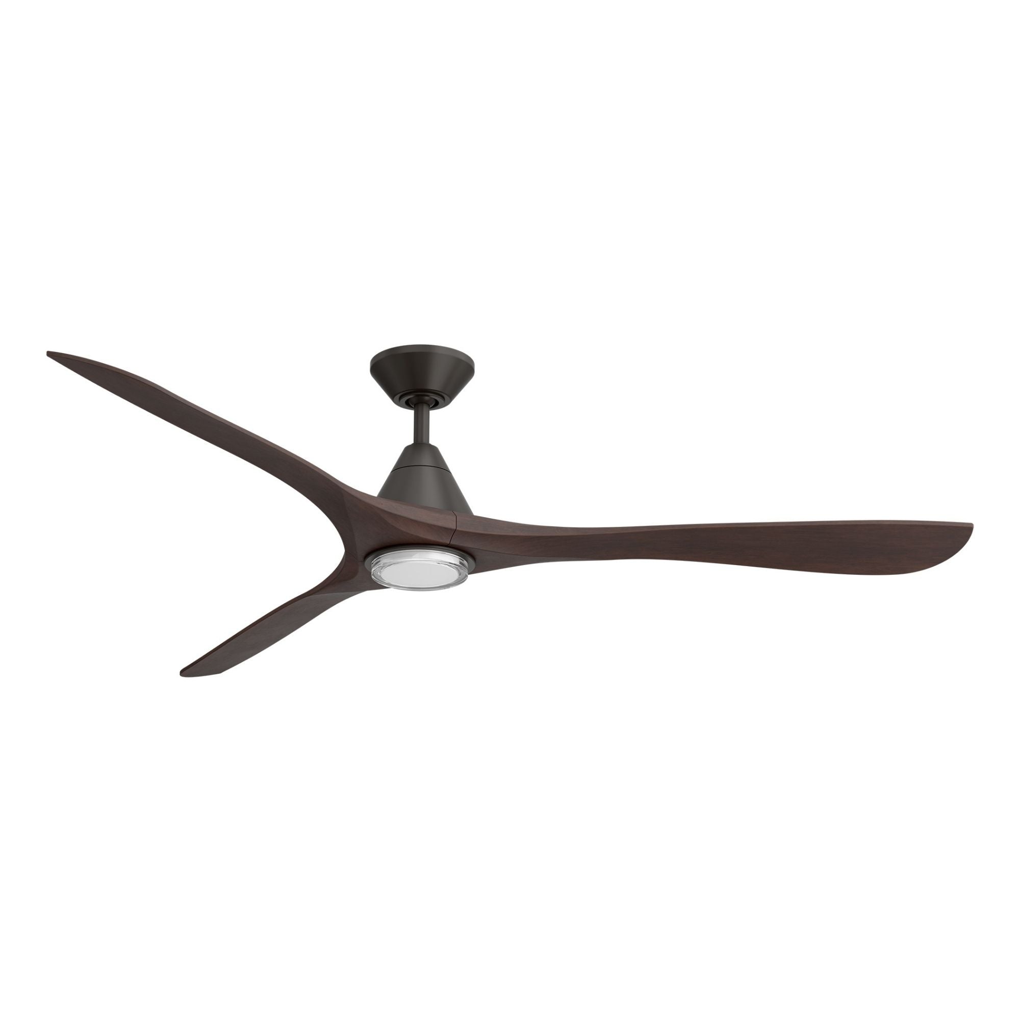 Carve 72" LED Smart Ceiling Fan, Bronze with Dark Walnut Blades
