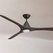 Carve 72" LED Smart Ceiling Fan, Bronze with Dark Walnut Blades