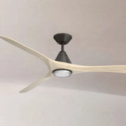 Modern Forms Carve 72" LED Smart Ceiling Fan, Bronze with White Oak Blades