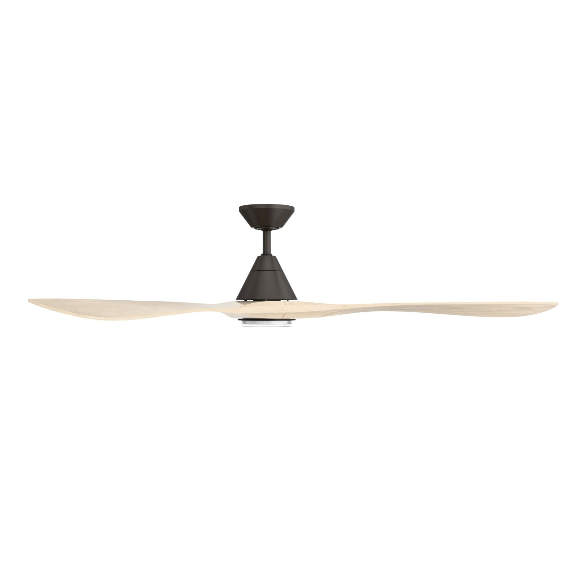 Modern Forms Carve 72" LED Smart Ceiling Fan, Bronze with White Oak Blades