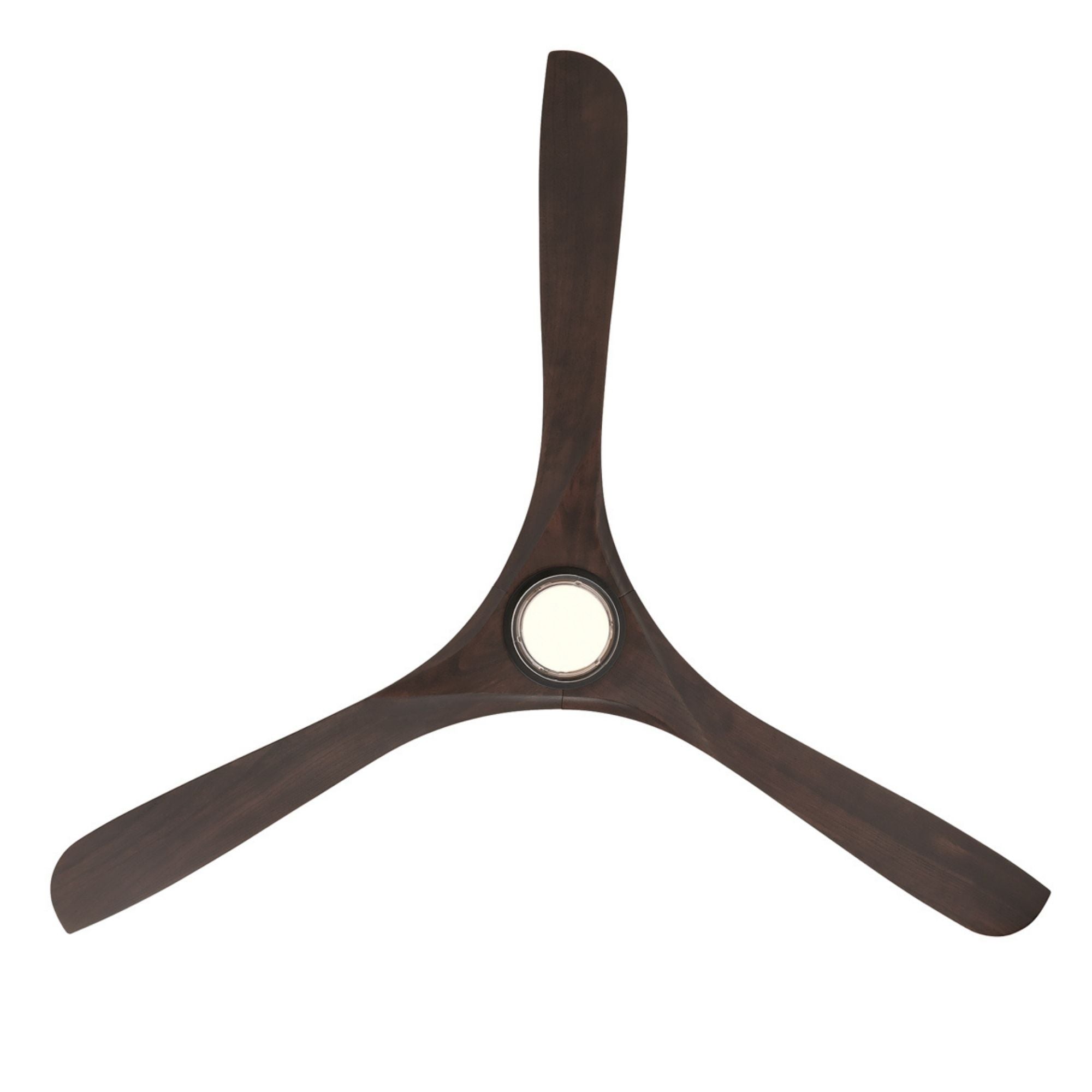 Carve 72" LED Smart Ceiling Fan, Matte Black with Dark Walnut Blades