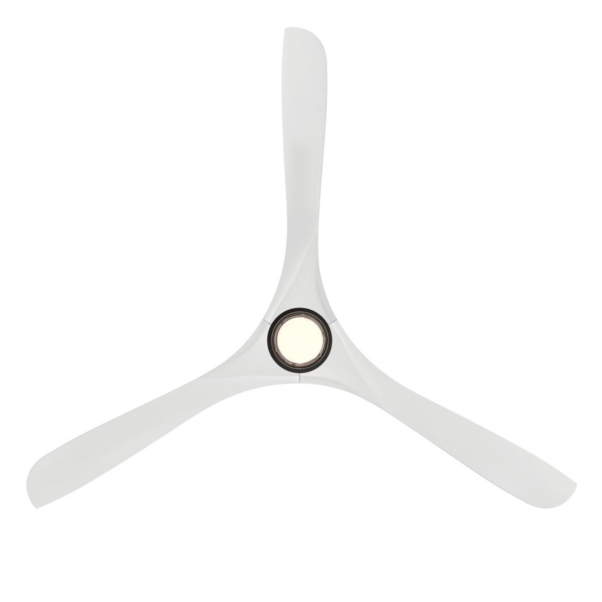 Carve 72" LED Smart Ceiling Fan, Matte Black with Matte White Blades