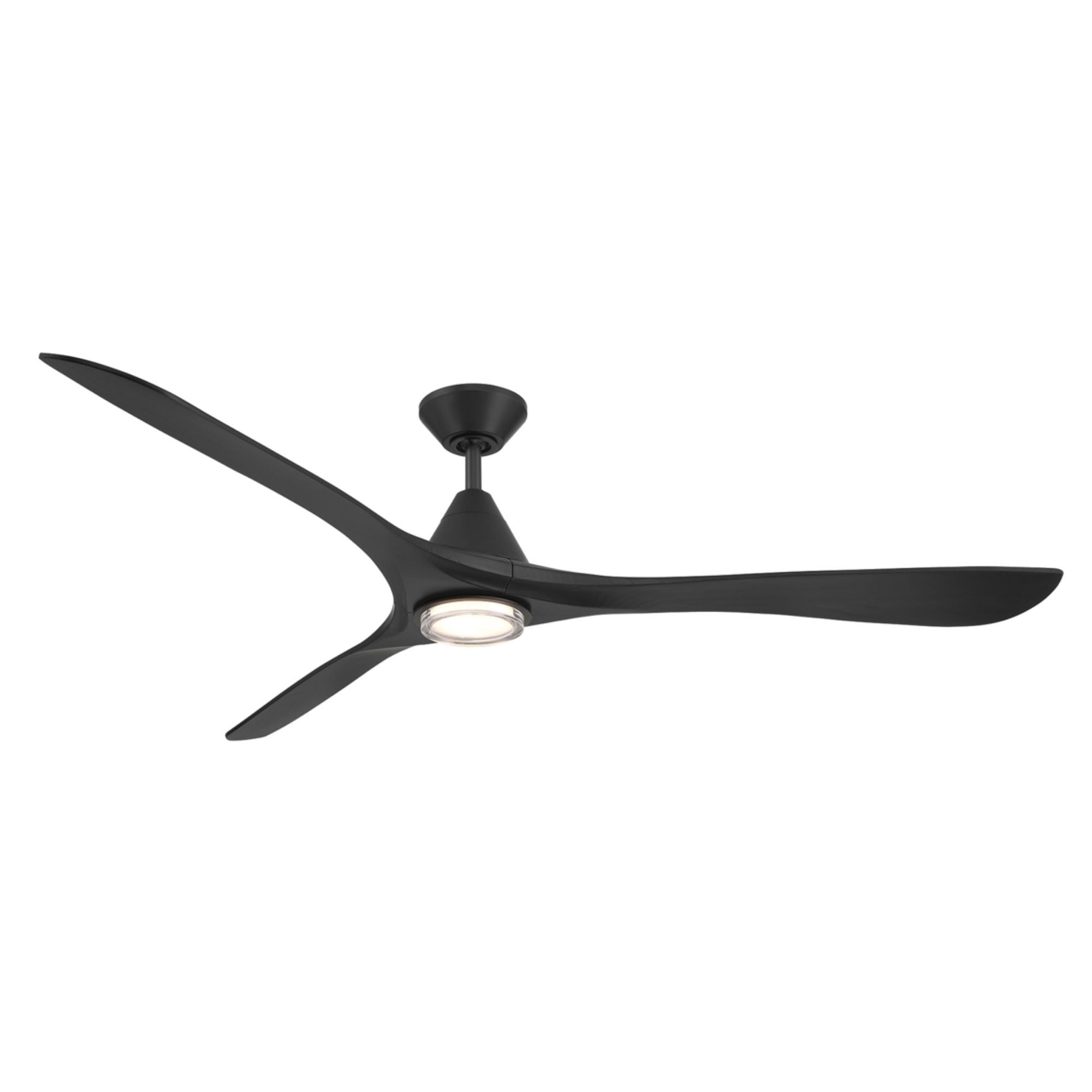 Carve 72" LED Smart Ceiling Fan, Matte Black