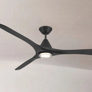 Carve 72" LED Smart Ceiling Fan, Matte Black