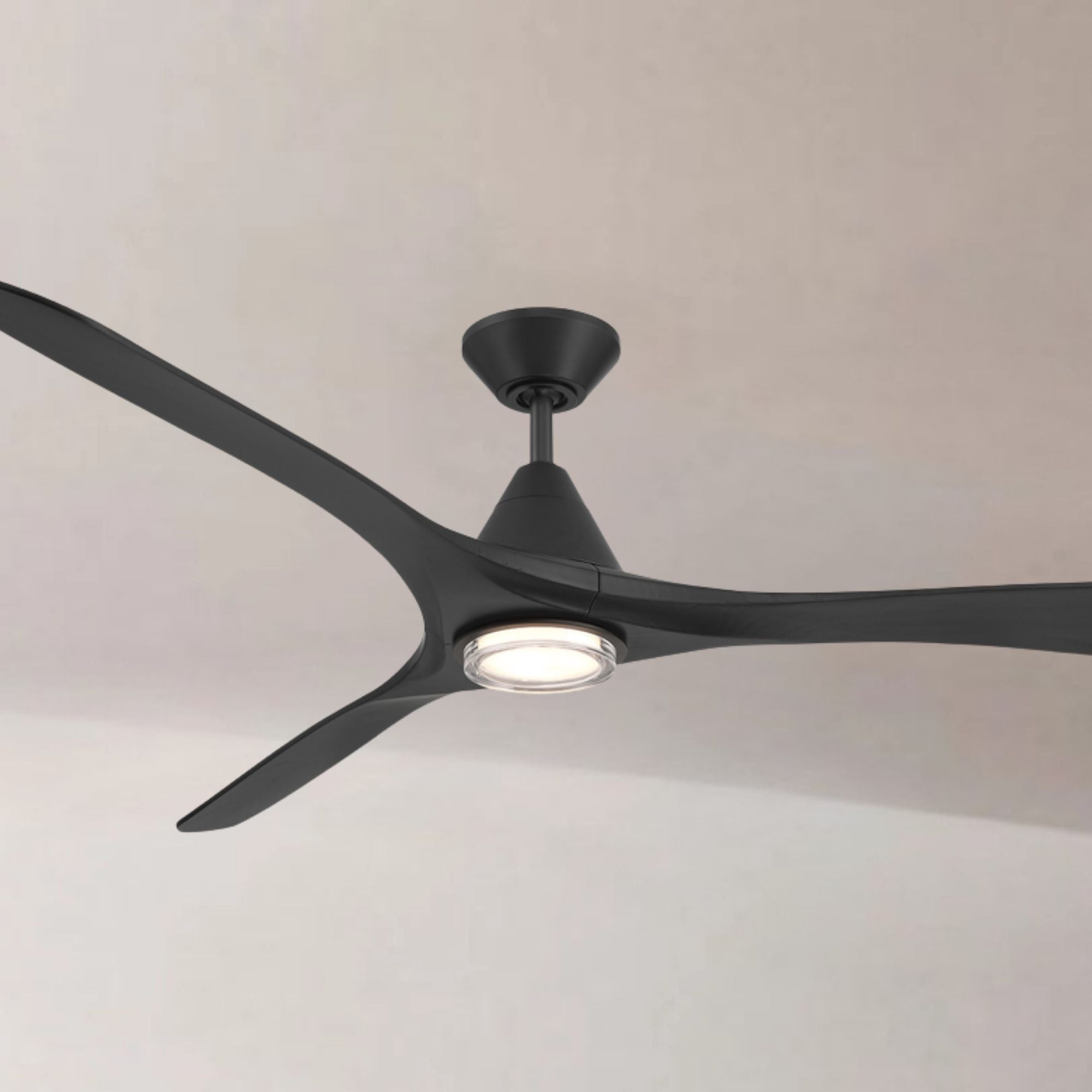 Carve 72" LED Smart Ceiling Fan, Matte Black