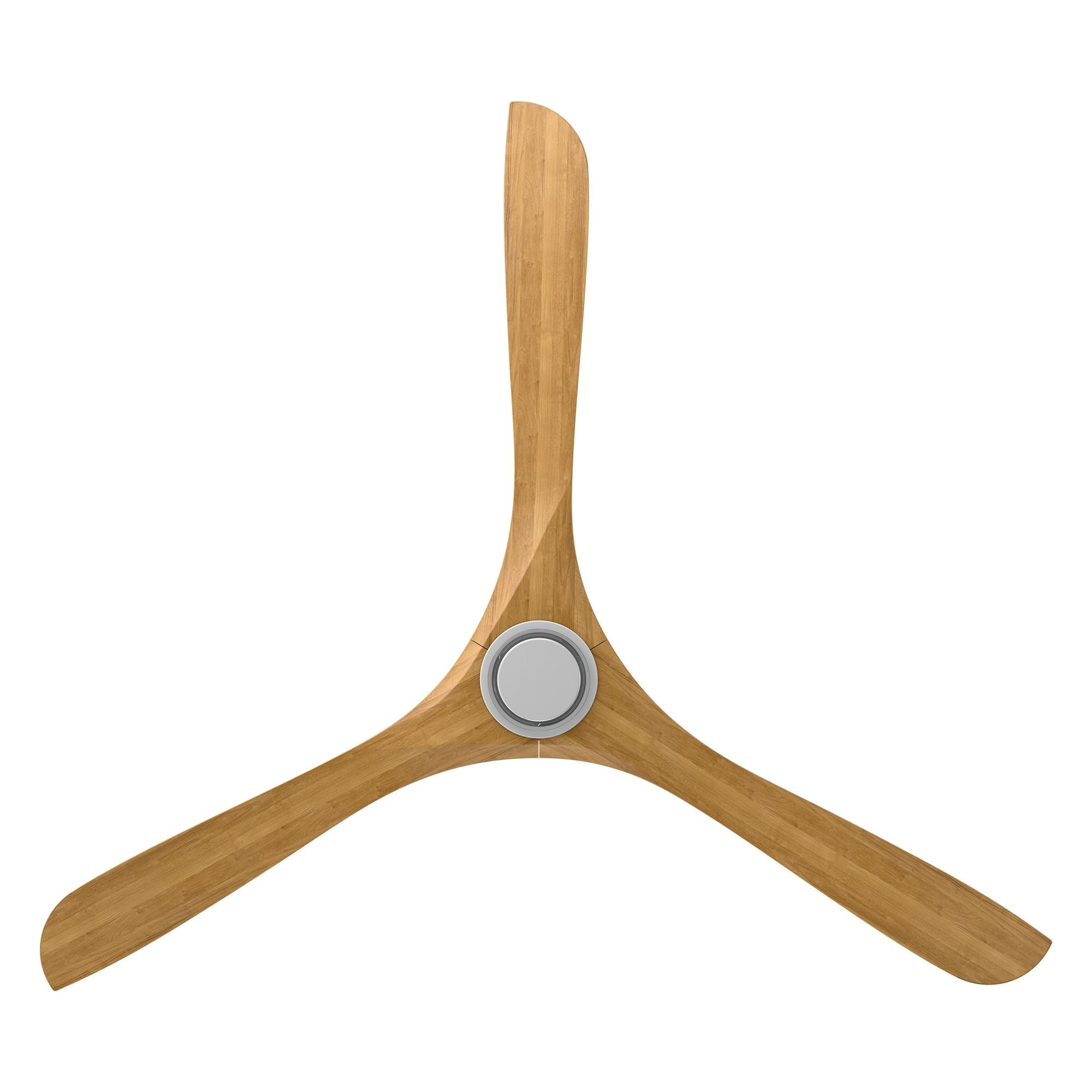 Modern Forms Carve 72" LED Smart Ceiling Fan, Matte White with Honey Oak Blades